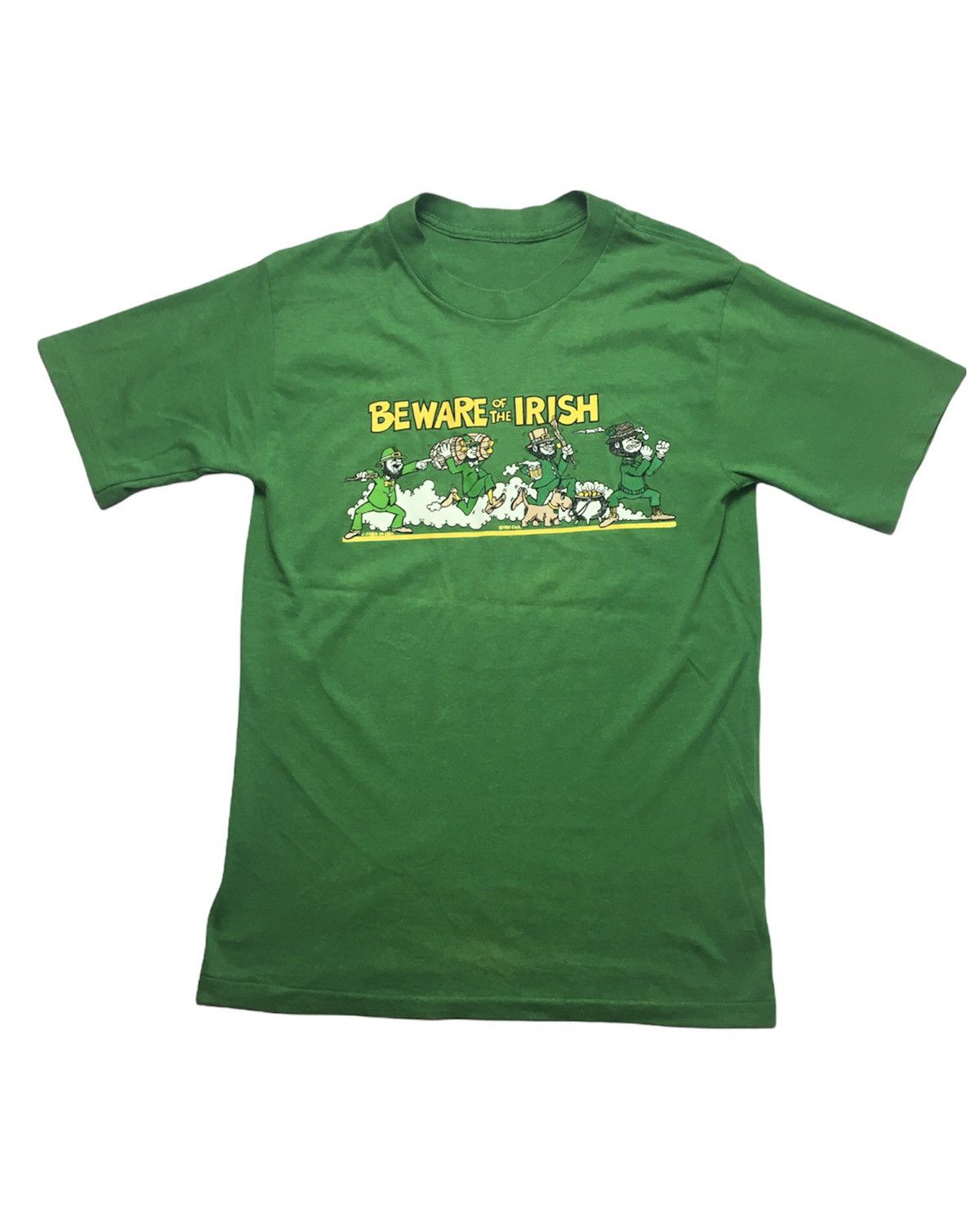 Vintage Vintage 80s Beware Of The Irish Tee Shirt Size US M / EU 48-50 / 2 - 1 Thumbnail