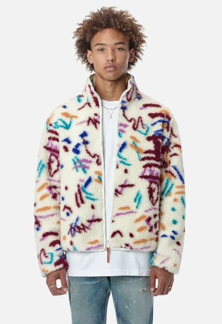 image of John Elliott Polar Fleece Jacket - Memphis Jacquard, Men's (Size Small)