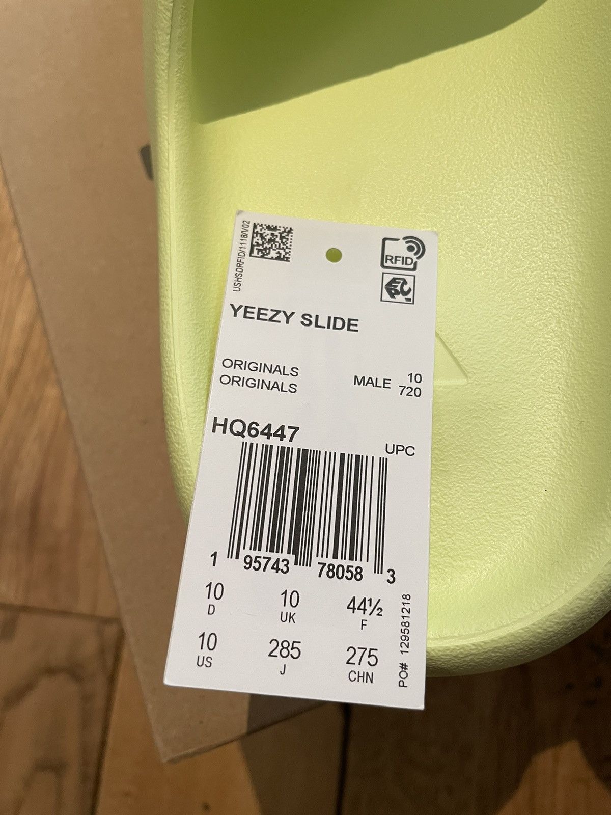 Adidas × Kanye West Yeezy Slide Glow Green Restock 2022 Size US 10 / EU 43 - 6 Thumbnail