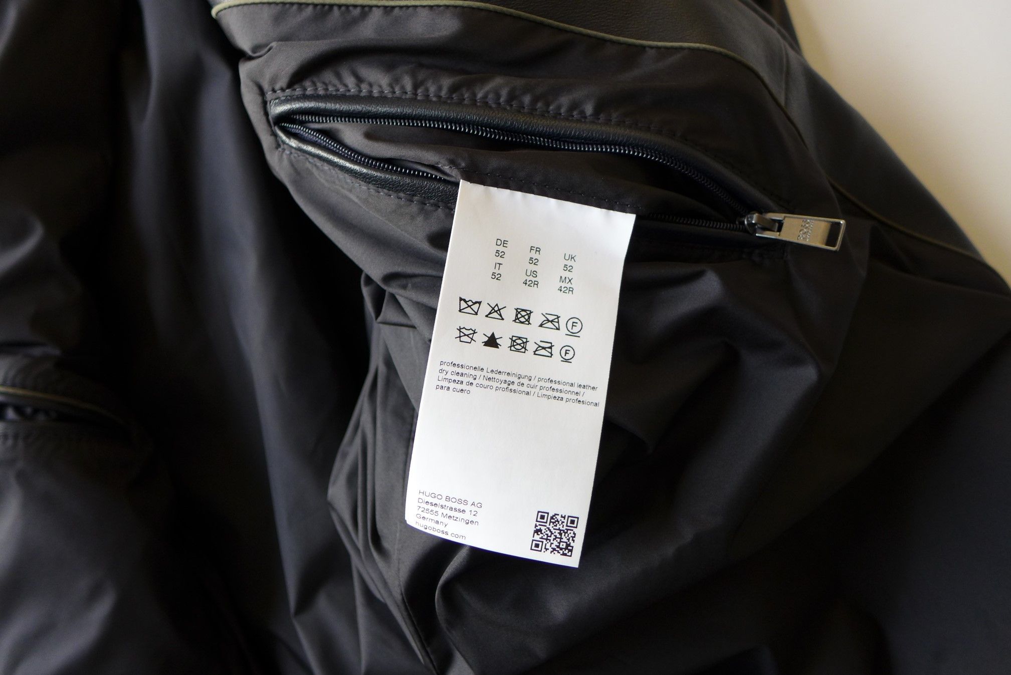 Hugo Boss Hugo Boss Café Racer Jacket -- Black Lambskin Leather Size US L / EU 52-54 / 3 - 9 Thumbnail