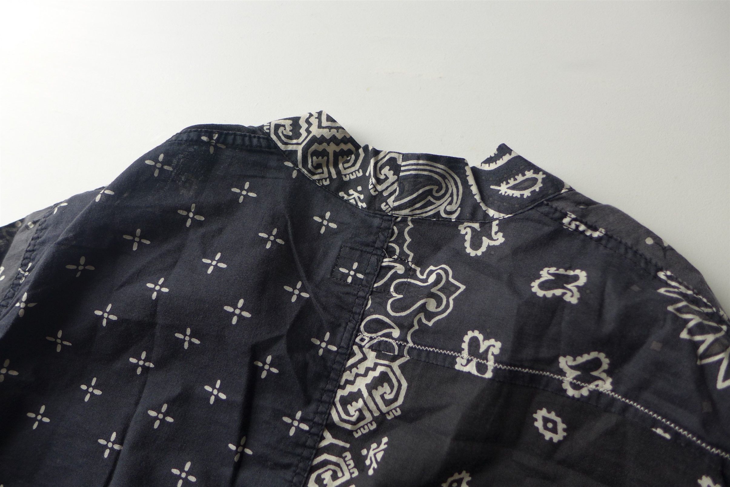 Kapital Kapital Kakashi Bandana Patchwork Kimono Shirt - Black Size US L / EU 52-54 / 3 - 5 Thumbnail