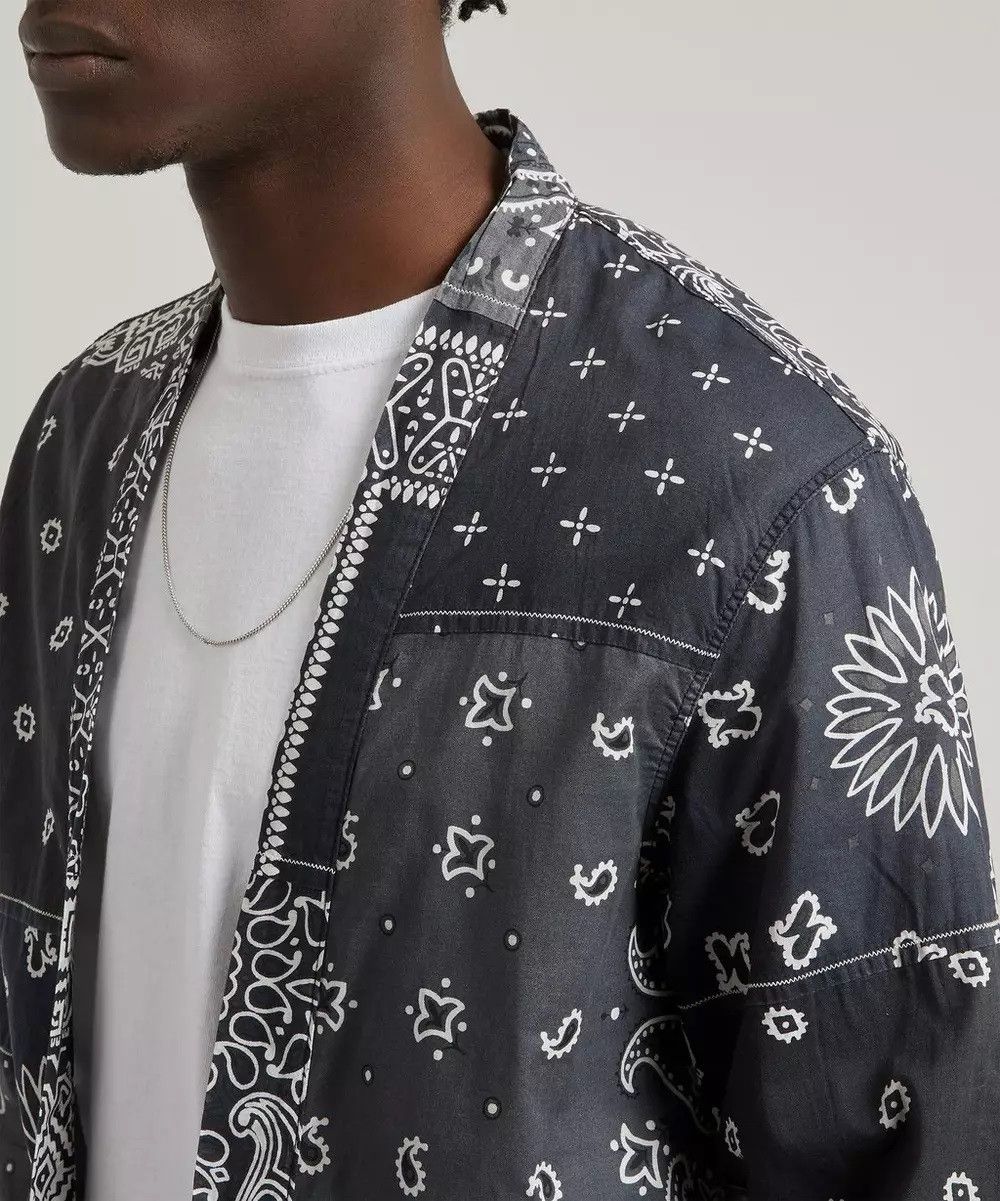 Kapital Kapital Kakashi Bandana Patchwork Kimono Shirt - Black Size US L / EU 52-54 / 3 - 13 Thumbnail