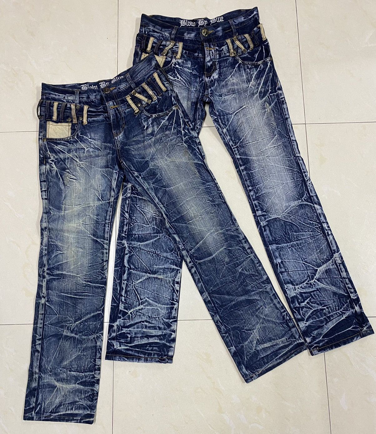 image of 20471120 x Beauty Beast Double Waist Bondage Denim 2 Pairs in Blue, Men's (Size 31)