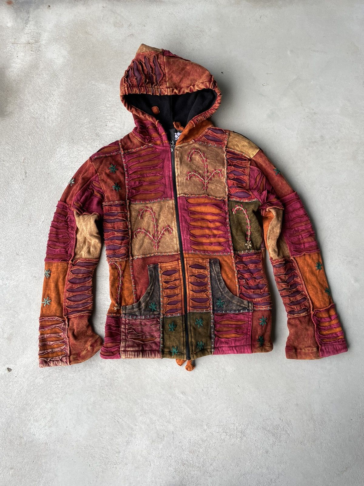 Japanese Brand vintage patchwork jacket made in Nepal Size XL / US 12-14 / IT 48-50 - 1 Thumbnail