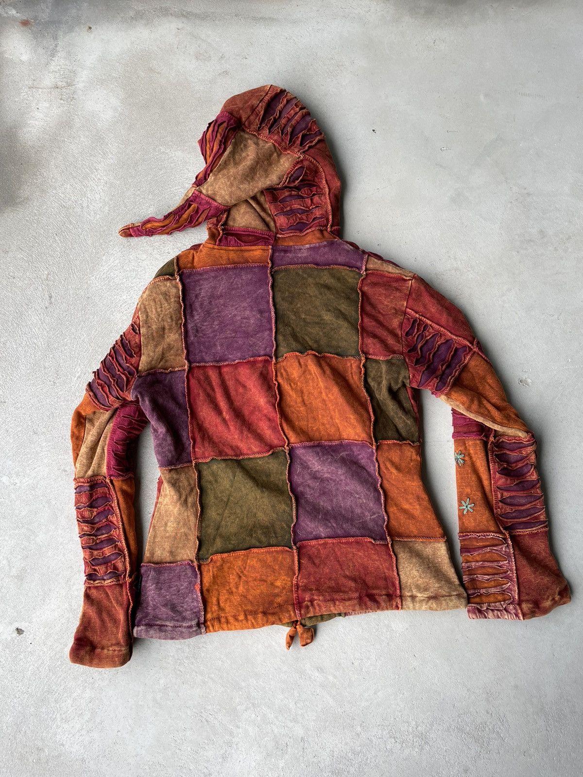Japanese Brand vintage patchwork jacket made in Nepal Size XL / US 12-14 / IT 48-50 - 2 Thumbnail