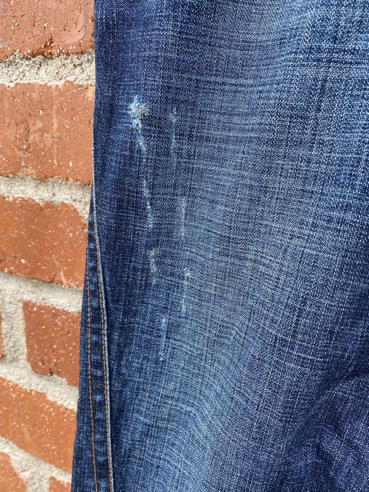 If Six Was Nine × Japanese Brand × Michel Klein Japanese Brand MK Homme Paris Extra Leather Flared Denim Size US 32 / EU 48 - 6 Thumbnail