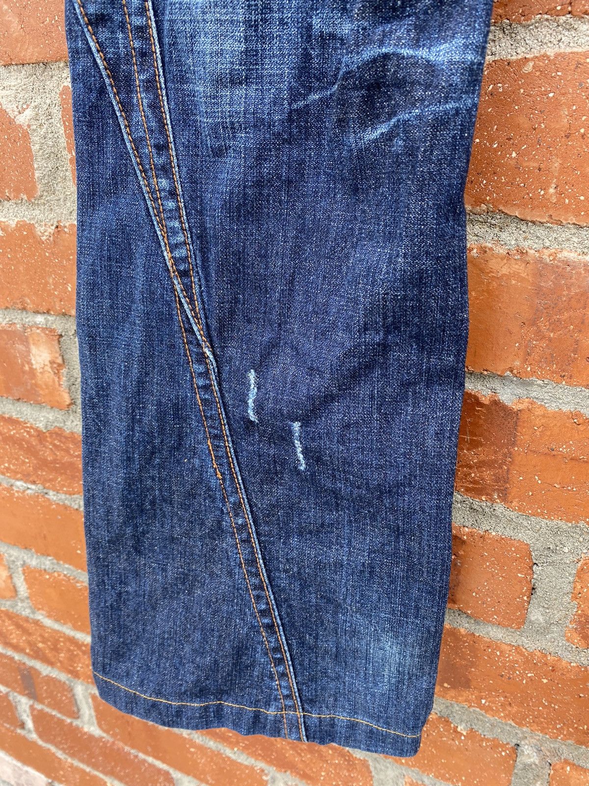 If Six Was Nine × Japanese Brand × Michel Klein Japanese Brand MK Homme Paris Extra Leather Flared Denim Size US 32 / EU 48 - 9 Thumbnail