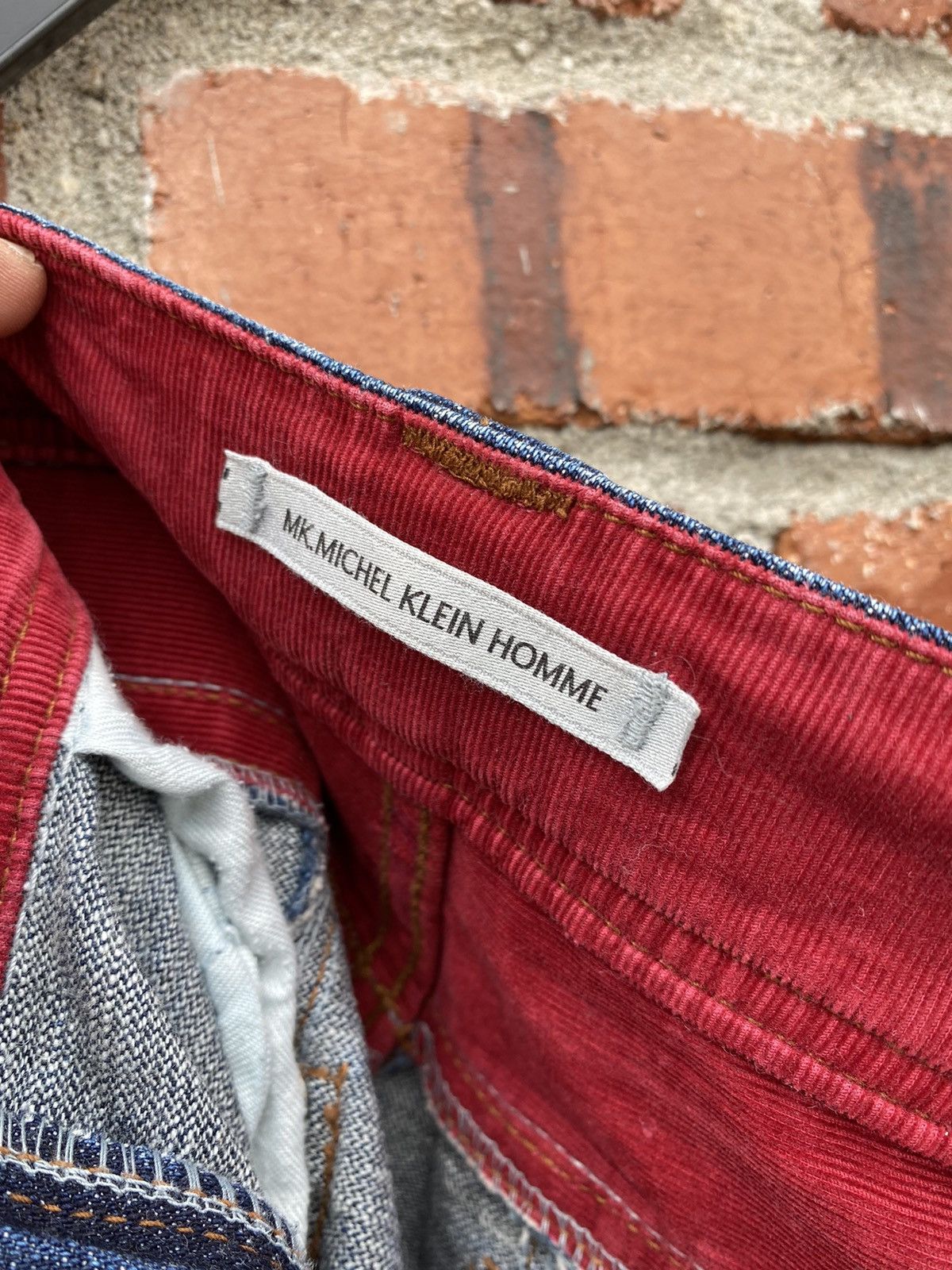 If Six Was Nine × Japanese Brand × Michel Klein Japanese Brand MK Homme Paris Extra Leather Flared Denim Size US 32 / EU 48 - 21 Thumbnail