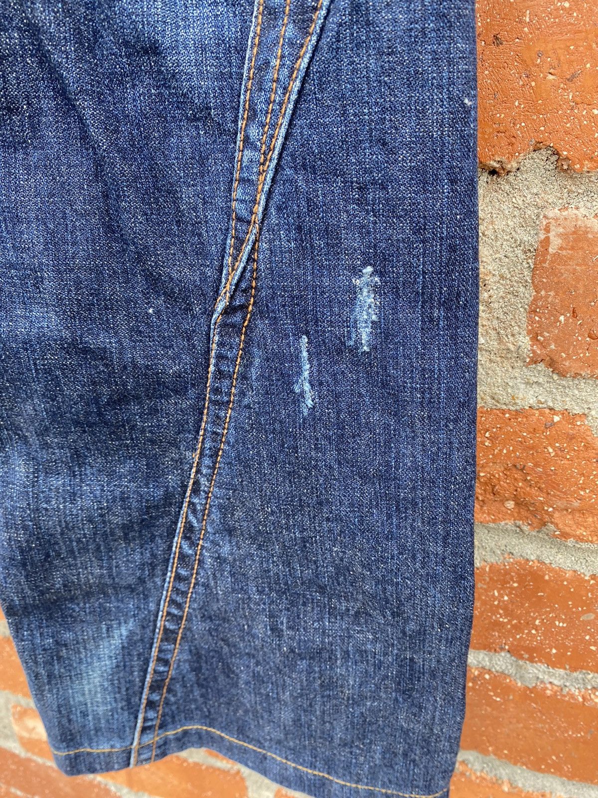 If Six Was Nine × Japanese Brand × Michel Klein Japanese Brand MK Homme Paris Extra Leather Flared Denim Size US 32 / EU 48 - 8 Thumbnail