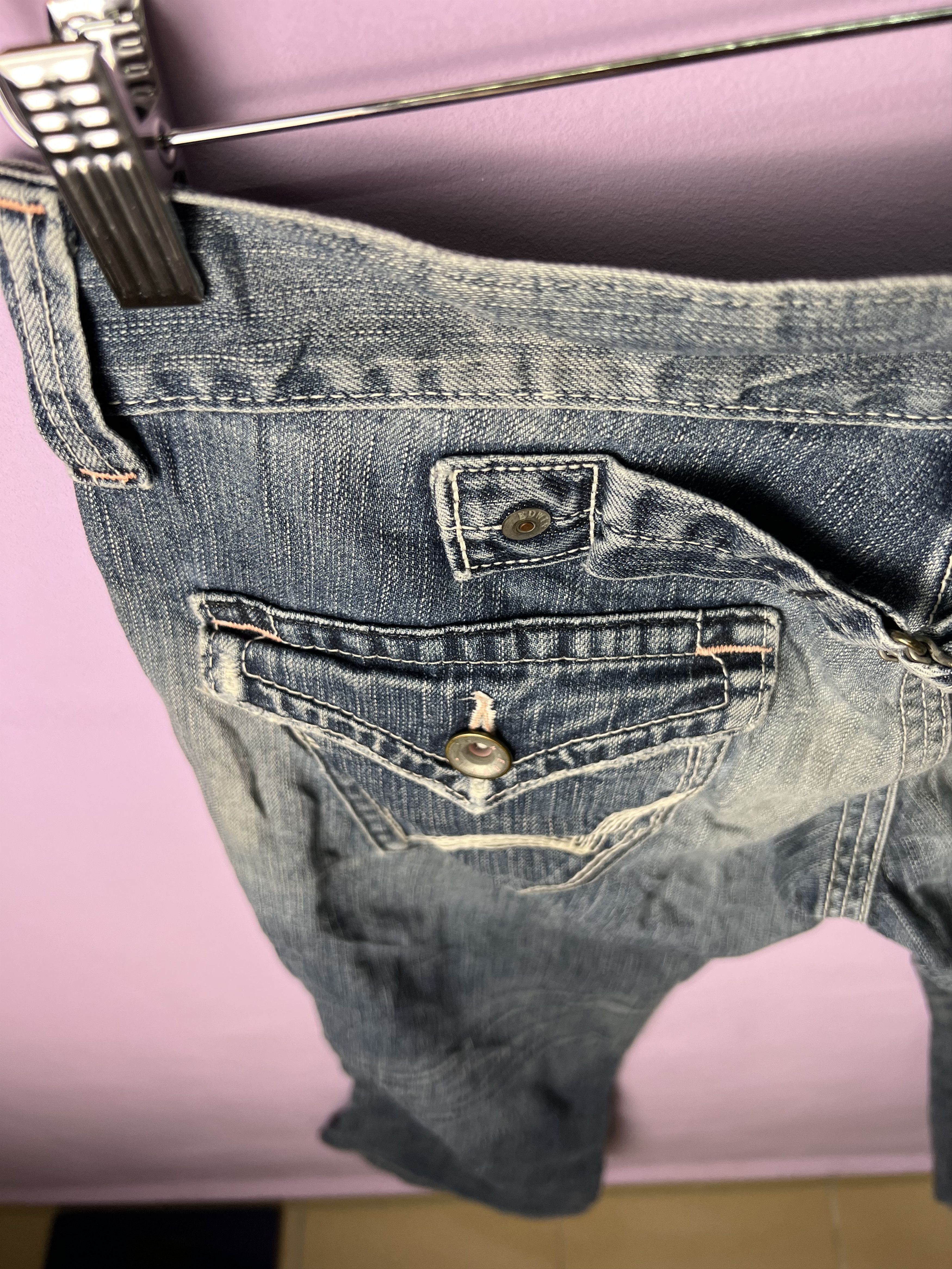 Edwin 🔥Vintage Edwin 503 Blue Trip Distressed Denim Size US 32 / EU 48 - 13 Thumbnail