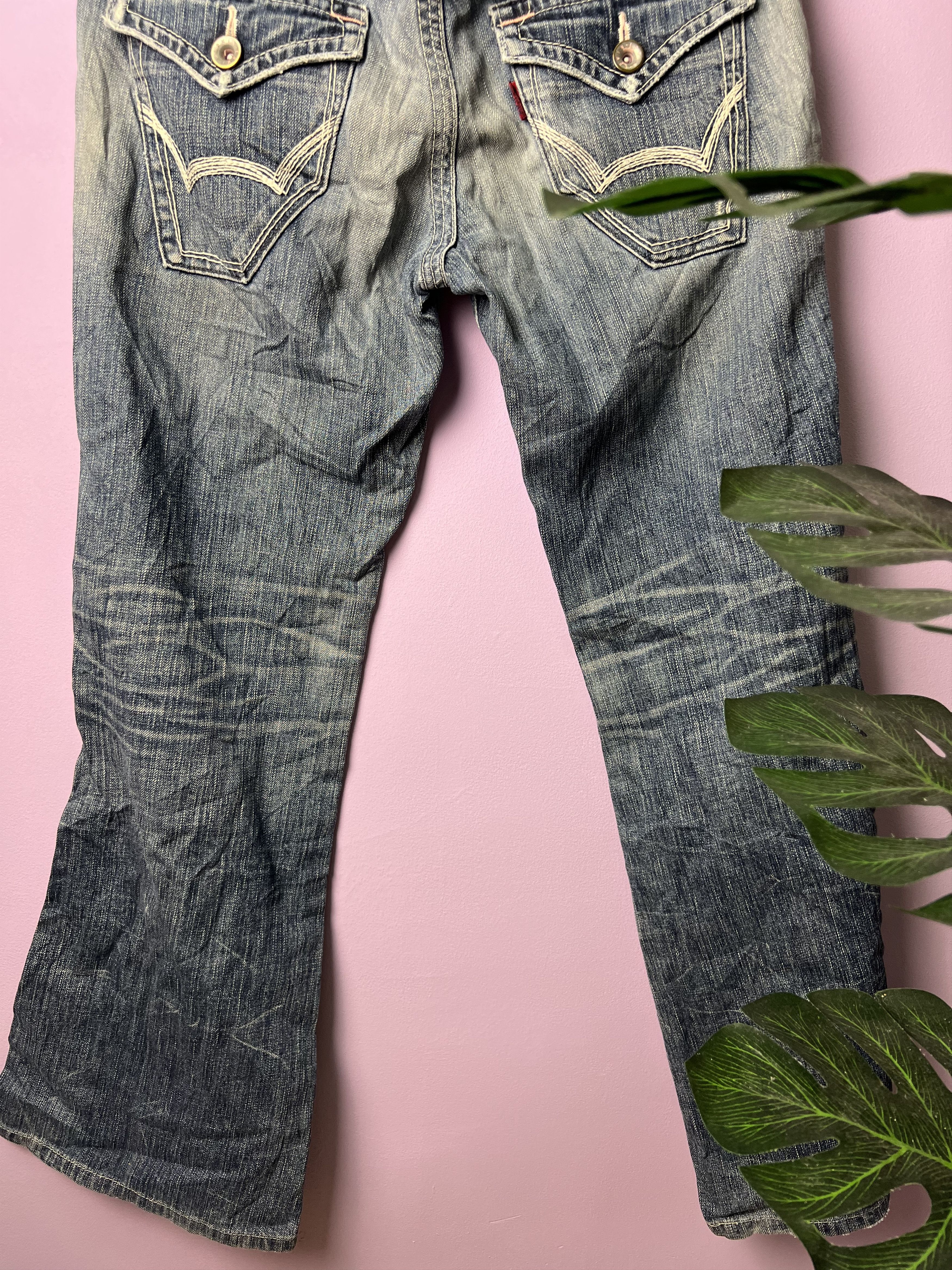 Edwin 🔥Vintage Edwin 503 Blue Trip Distressed Denim Size US 32 / EU 48 - 11 Thumbnail