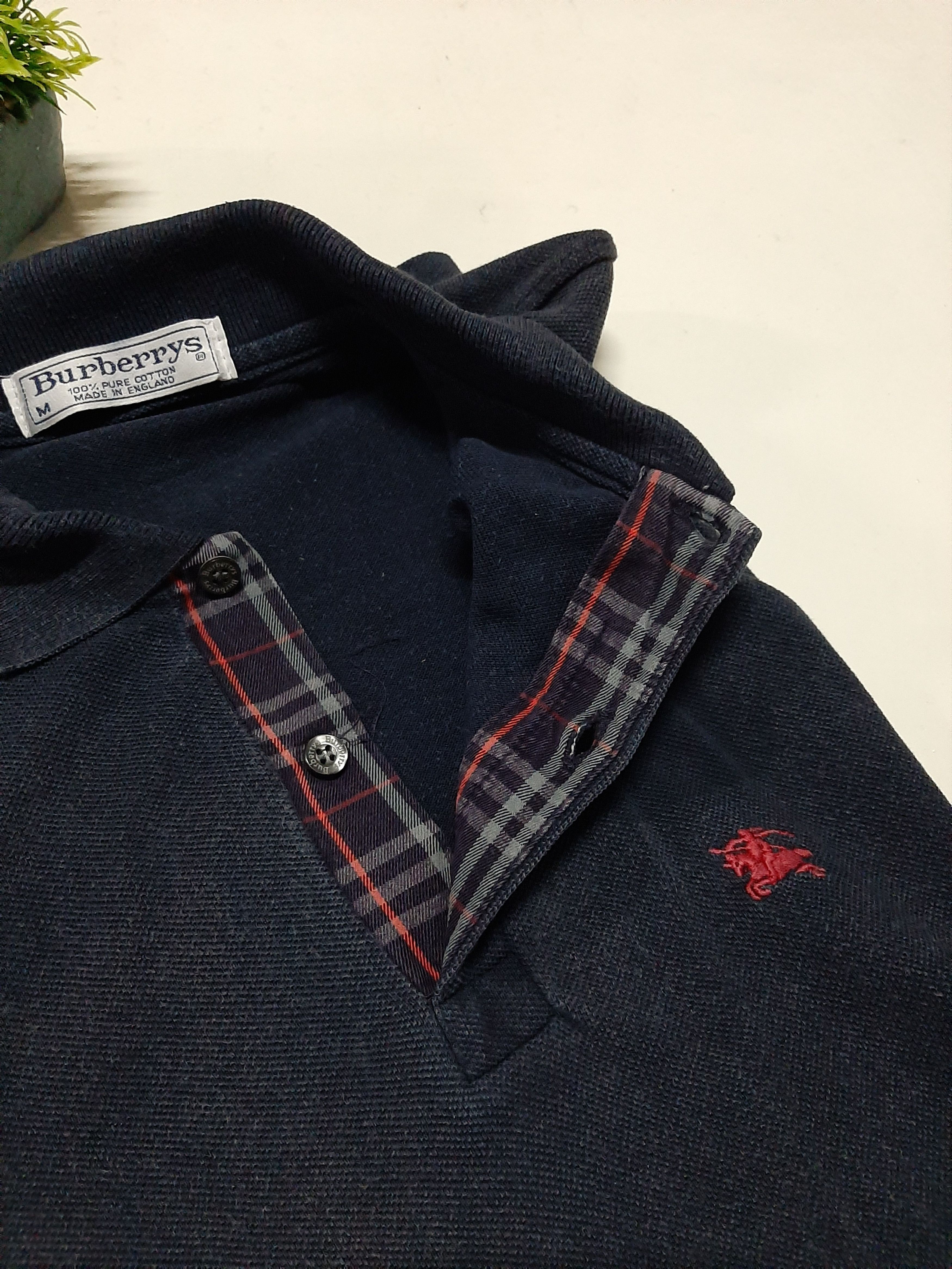 Burberry × Vintage VINTAGE BURBERRYS POLO SHIRT MADE IN ENGLAND🏴󠁧󠁢󠁥󠁮󠁧󠁿 Size US M / EU 48-50 / 2 - 6 Thumbnail