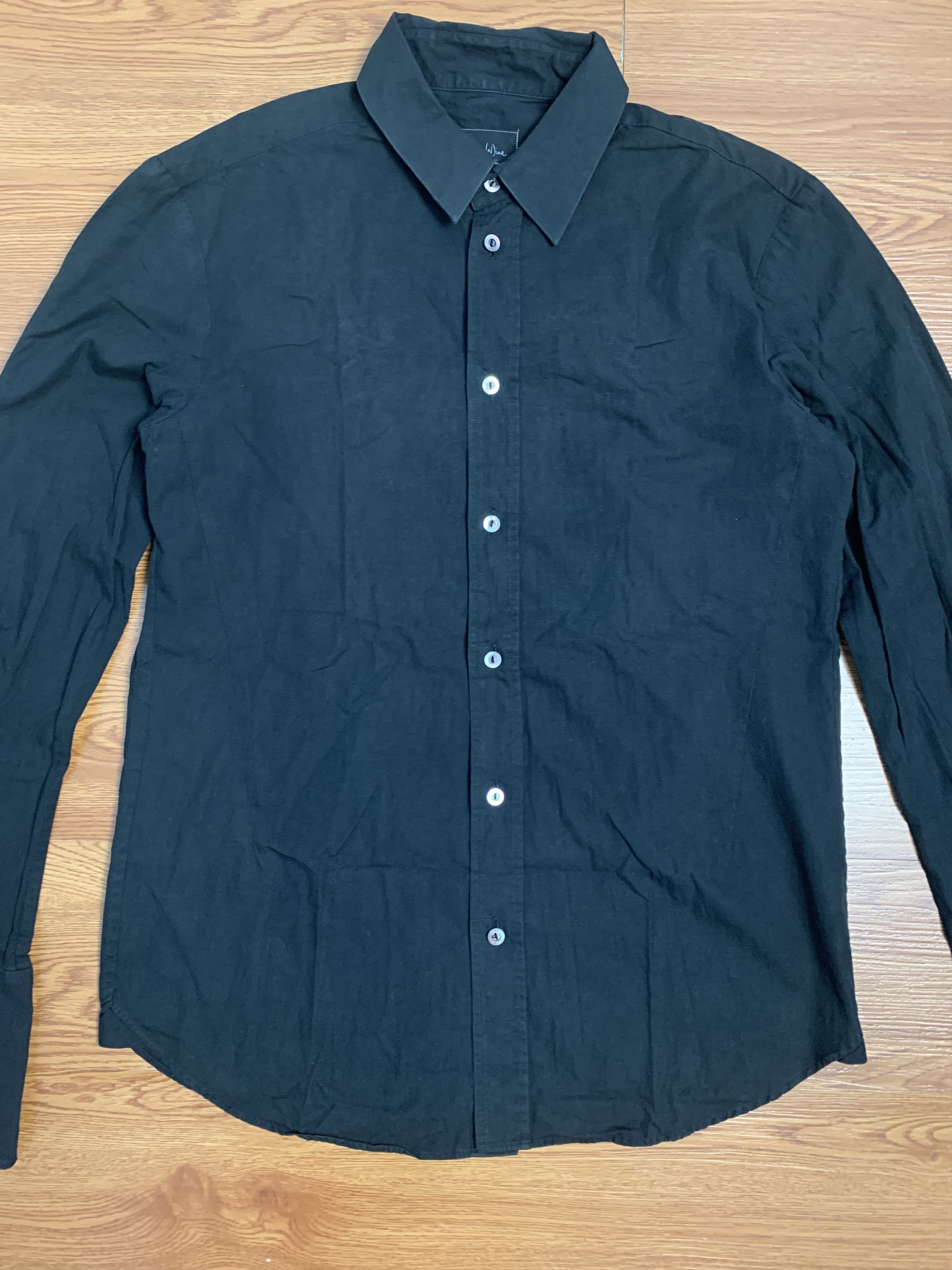 Number (N)ine Number (N)ine AW06 Plain Black Button Shirt Size US M / EU 48-50 / 2 - 2 Thumbnail