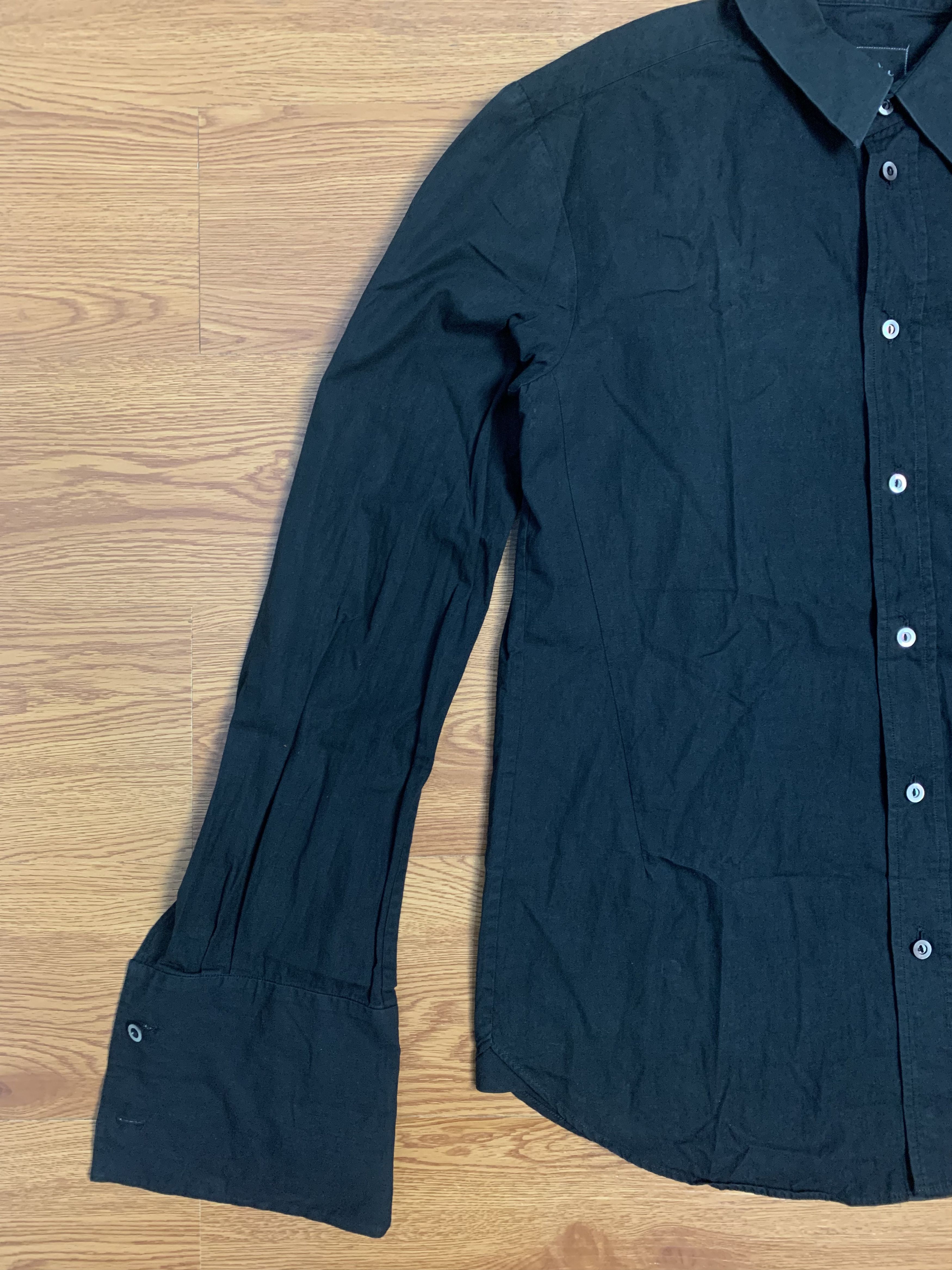 Number (N)ine Number (N)ine AW06 Plain Black Button Shirt Size US M / EU 48-50 / 2 - 3 Thumbnail
