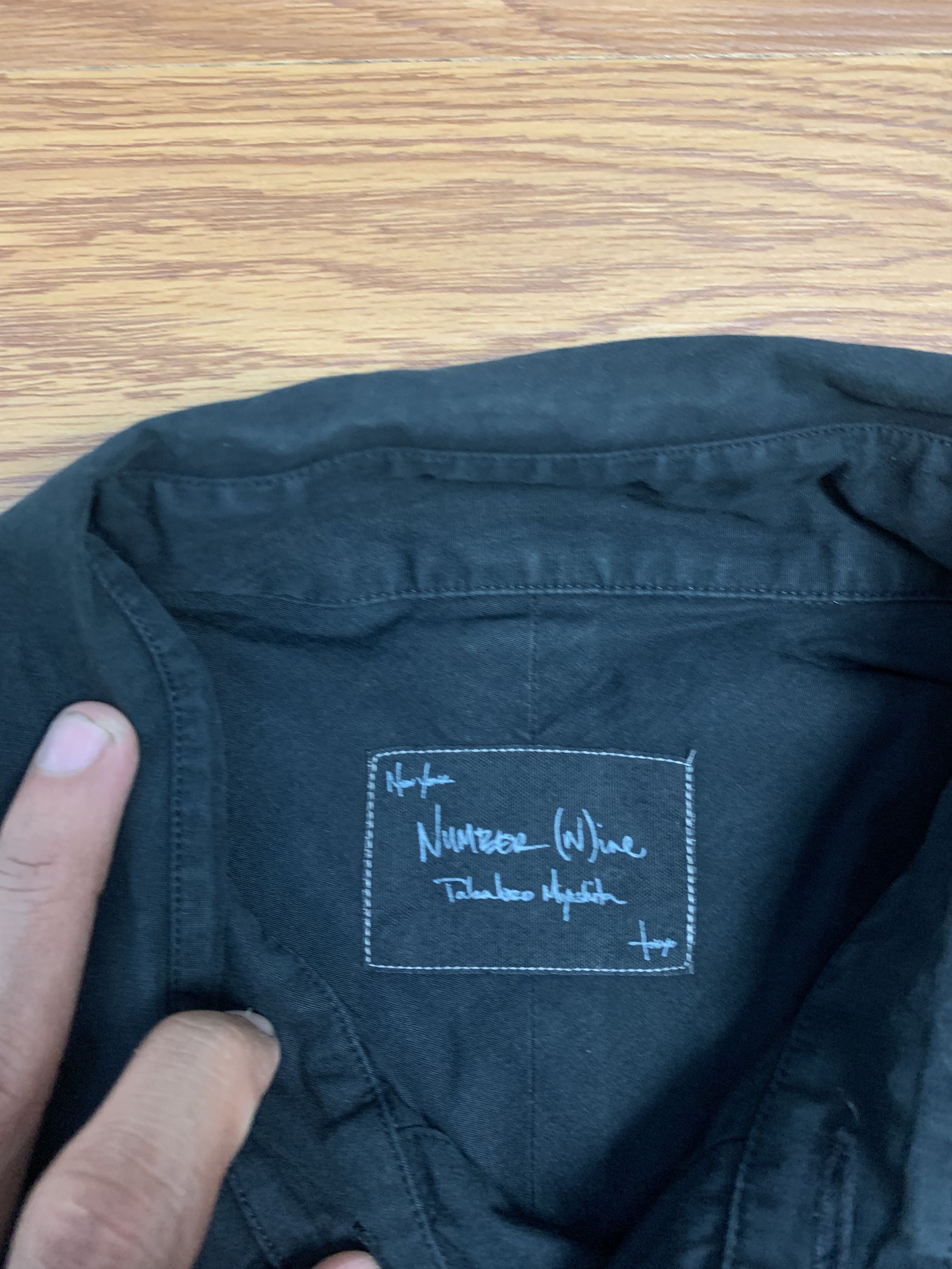 Number (N)ine Number (N)ine AW06 Plain Black Button Shirt Size US M / EU 48-50 / 2 - 9 Thumbnail