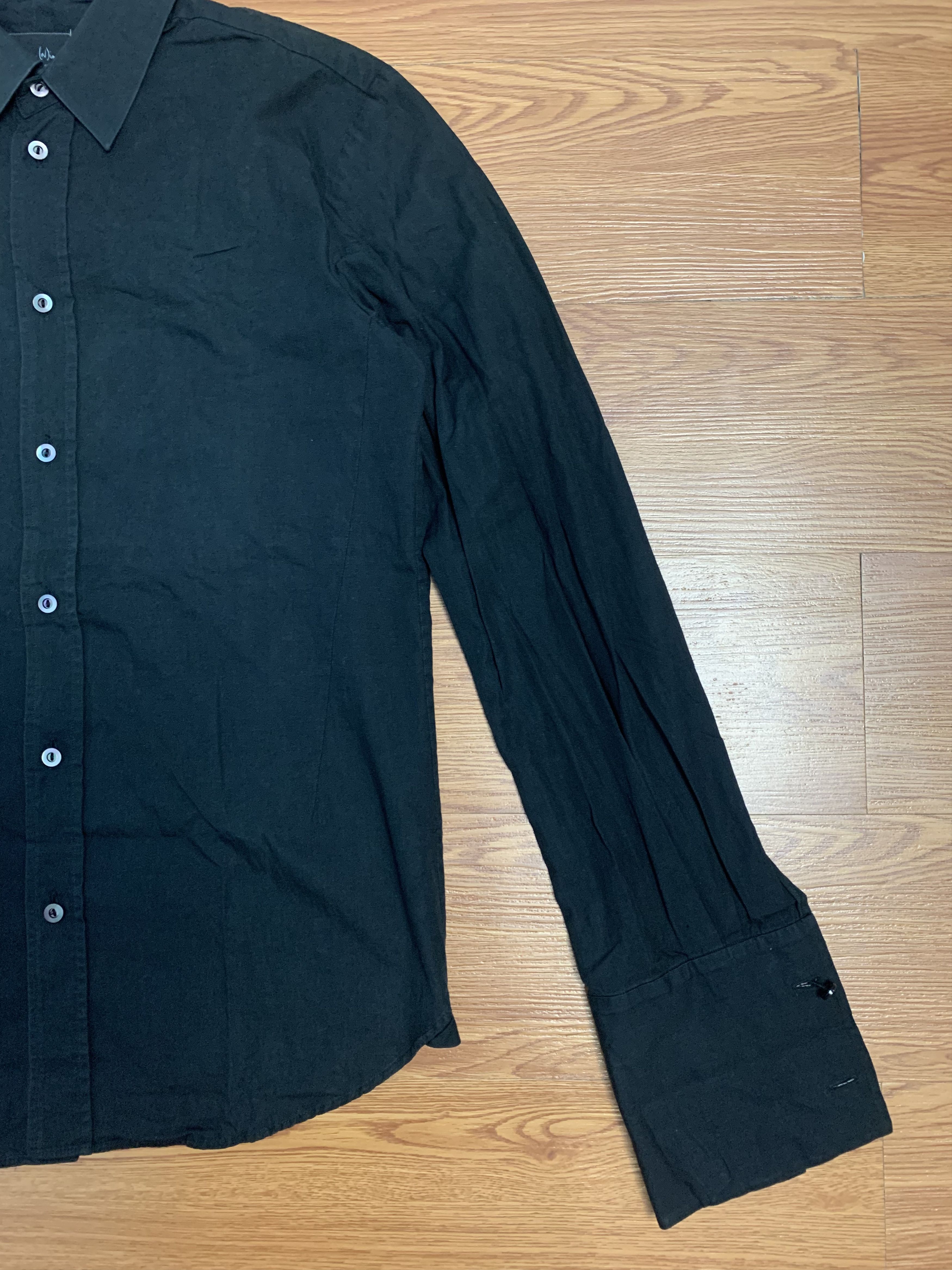 Number (N)ine Number (N)ine AW06 Plain Black Button Shirt Size US M / EU 48-50 / 2 - 4 Thumbnail
