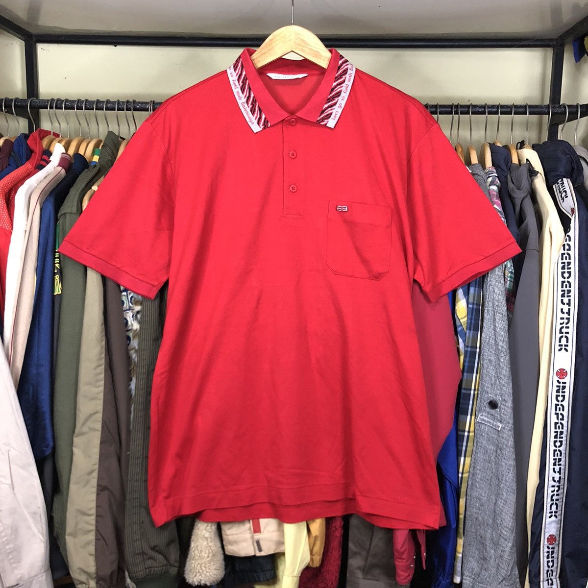 image of Balenciaga "let's Go To The Field With Balenciaga" in Red, Men's (Size Large)