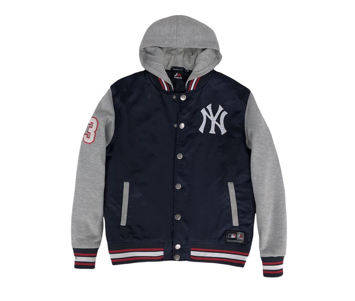 MLB MLB New York Yankees Hooded Varsity Jacket Size US M / EU 48-50 / 2 - 9 Thumbnail