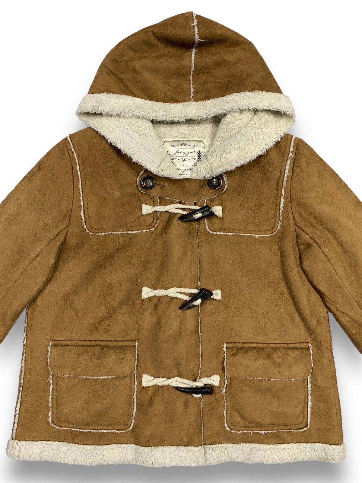 Other Japanese Brand Joky Gal Faux Suede Sherpa Hooded Dufflecoat Size M / US 6-8 / IT 42-44 - 3 Thumbnail