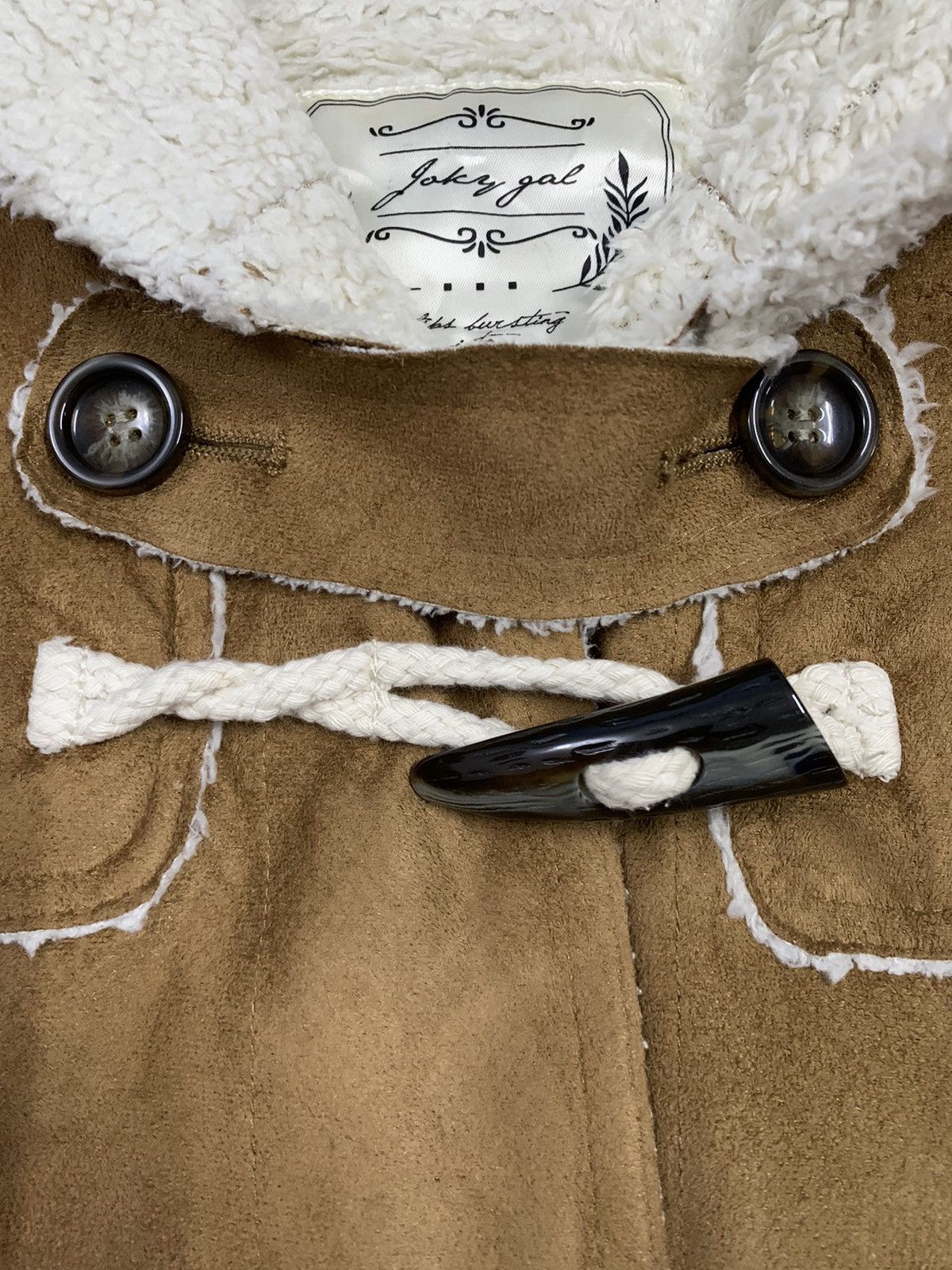 Other Japanese Brand Joky Gal Faux Suede Sherpa Hooded Dufflecoat Size M / US 6-8 / IT 42-44 - 5 Thumbnail