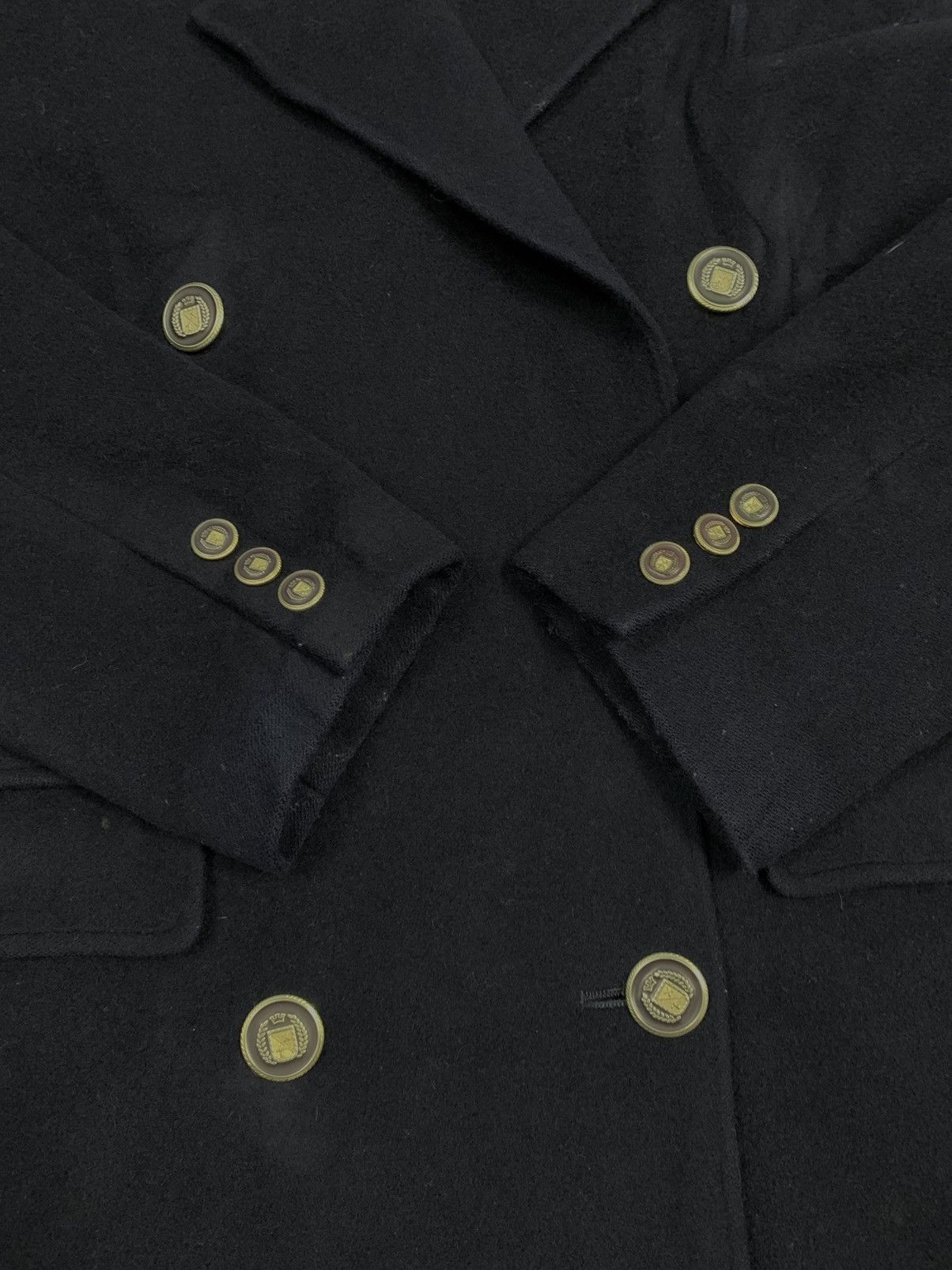 Japanese Brand Japanese Brand Sainte Anne Black Wool-Cashmere Blend Peacoat Size L / US 10 / IT 46 - 9 Thumbnail