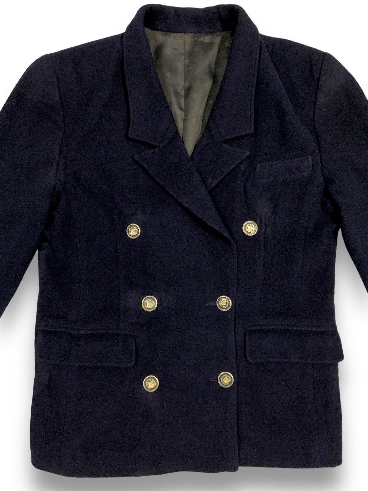 Japanese Brand Japanese Brand Sainte Anne Black Wool-Cashmere Blend Peacoat Size L / US 10 / IT 46 - 3 Thumbnail