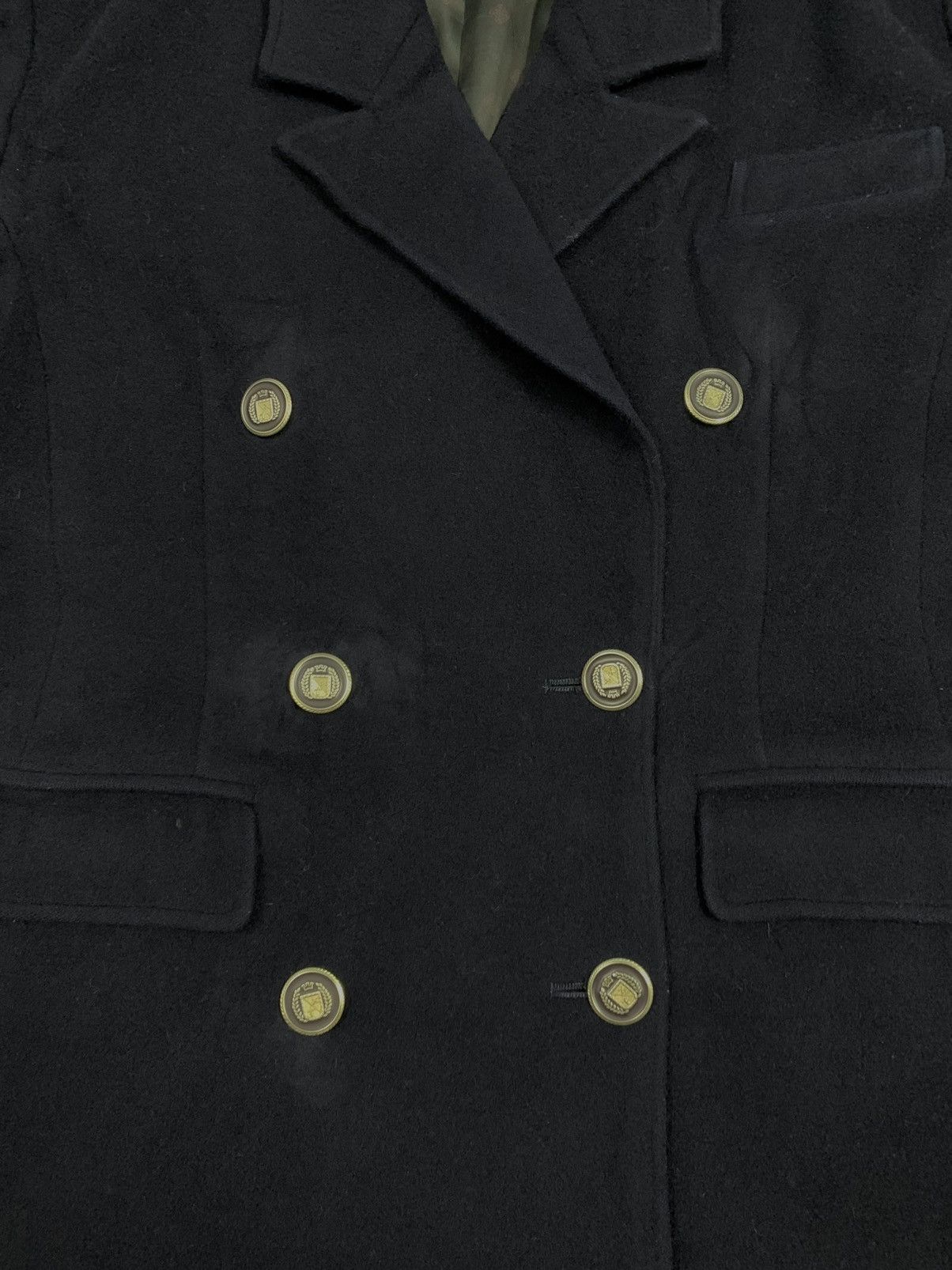 Japanese Brand Japanese Brand Sainte Anne Black Wool-Cashmere Blend Peacoat Size L / US 10 / IT 46 - 5 Thumbnail