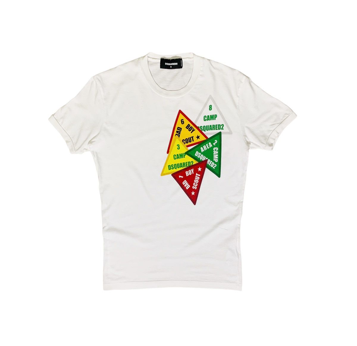 image of Dsquared2 Shirt Bad Boy Scout White Colour, Men's (Size Small)