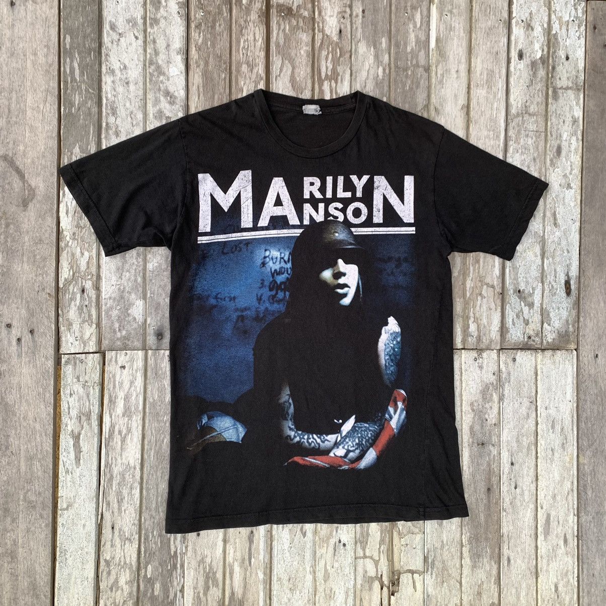 Band Tees Thrashed Faded Marilyn Manson Band Tee Tshirt Rare Size US M / EU 48-50 / 2 - 1 Thumbnail
