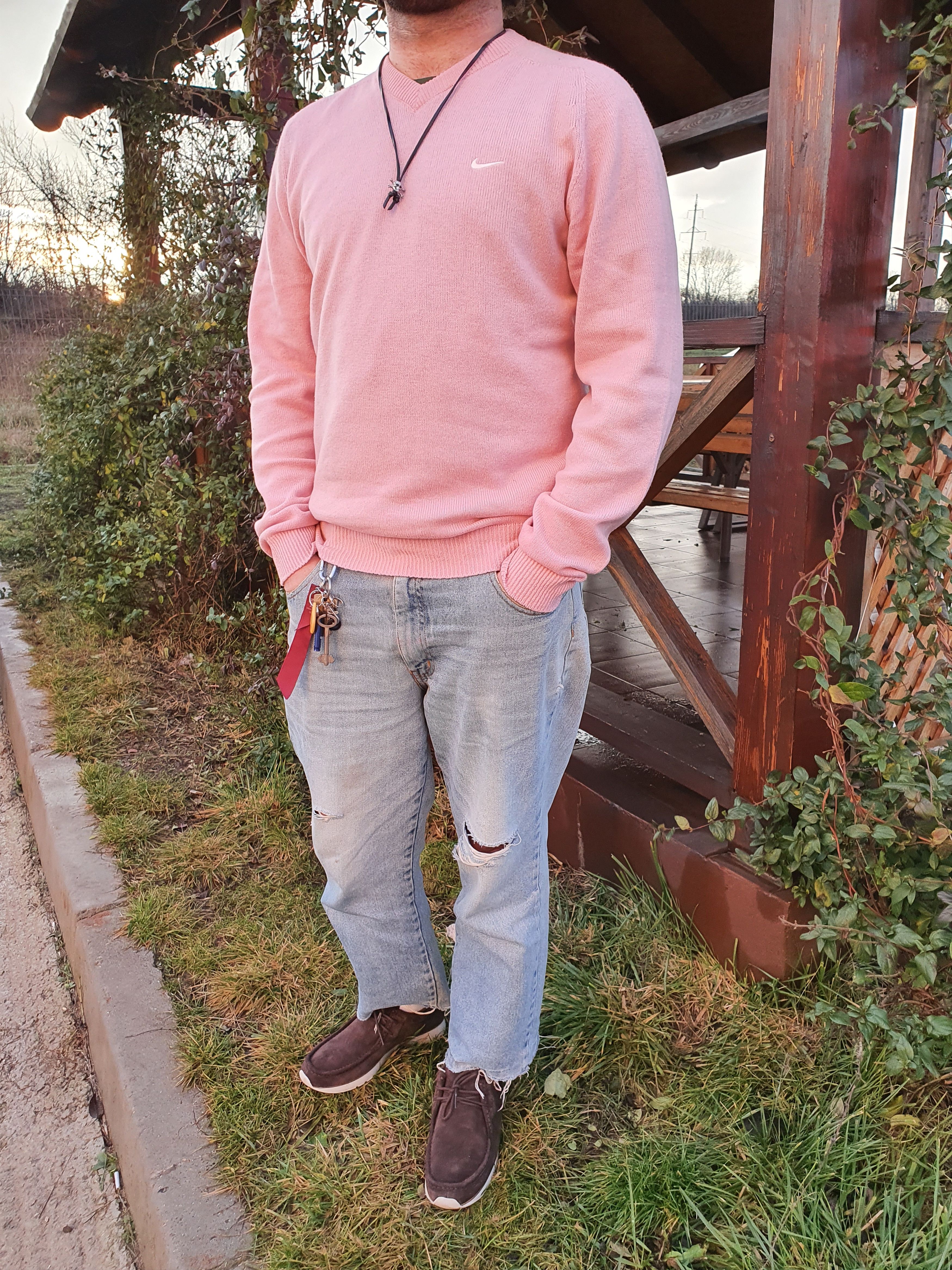 Nike × Vintage Rare 90s NIKE Golf Wool Pink Sweater GOLF WANG Style Size US M / EU 48-50 / 2 - 6 Thumbnail