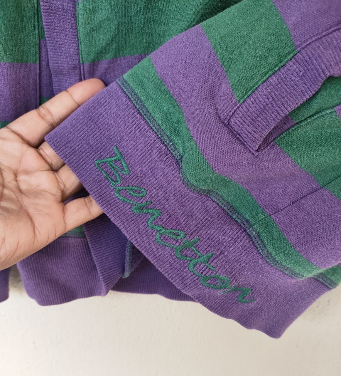 Benetton Benetton Stripes Hoodie Size S / US 4 / IT 40 - 3 Thumbnail