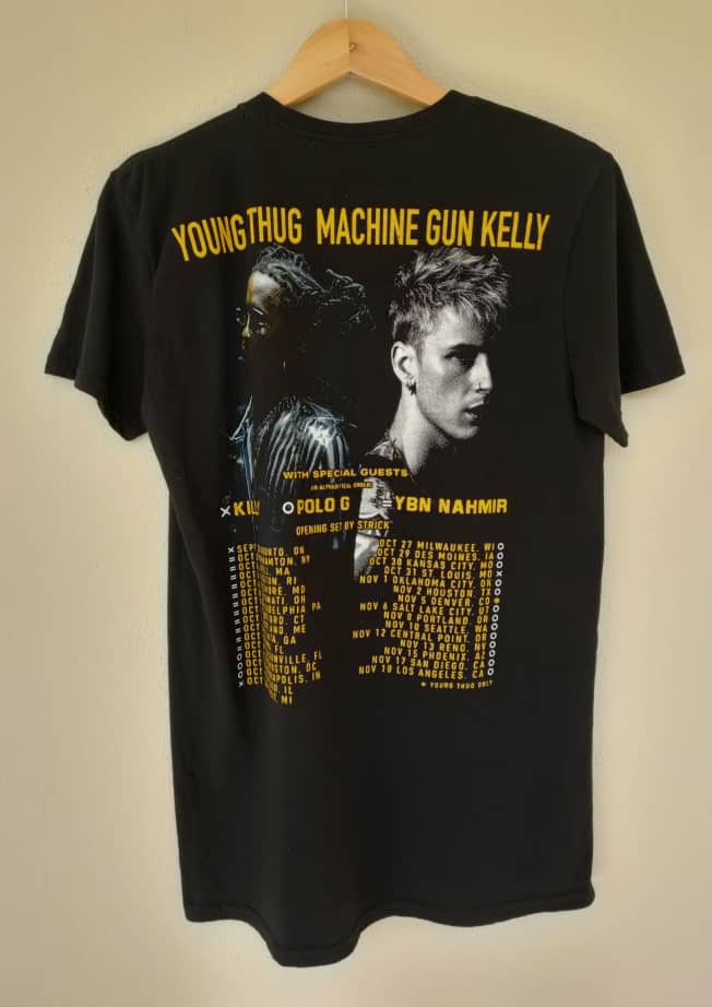 image of Band Tees x Gildan Young Thug Machine Gun Kelly Rap T in Black, Men's (Size Medium)