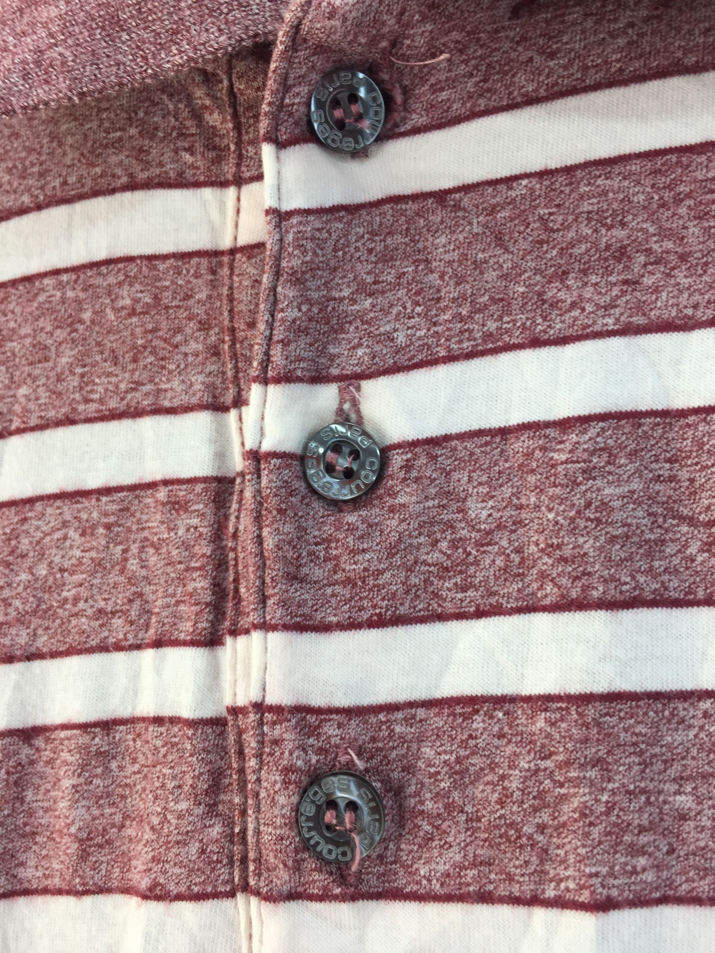 Courreges VINTAGE COURREGES HOMME PARIS POLO STRIPE SHIRT Size US L / EU 52-54 / 3 - 5 Thumbnail