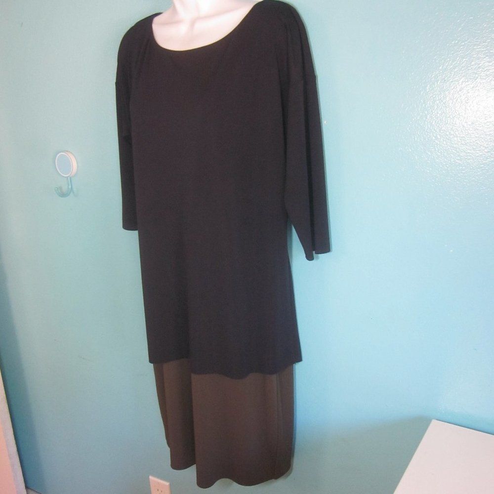 Bailey 44 Layered Dress Navy / Taupe Size L