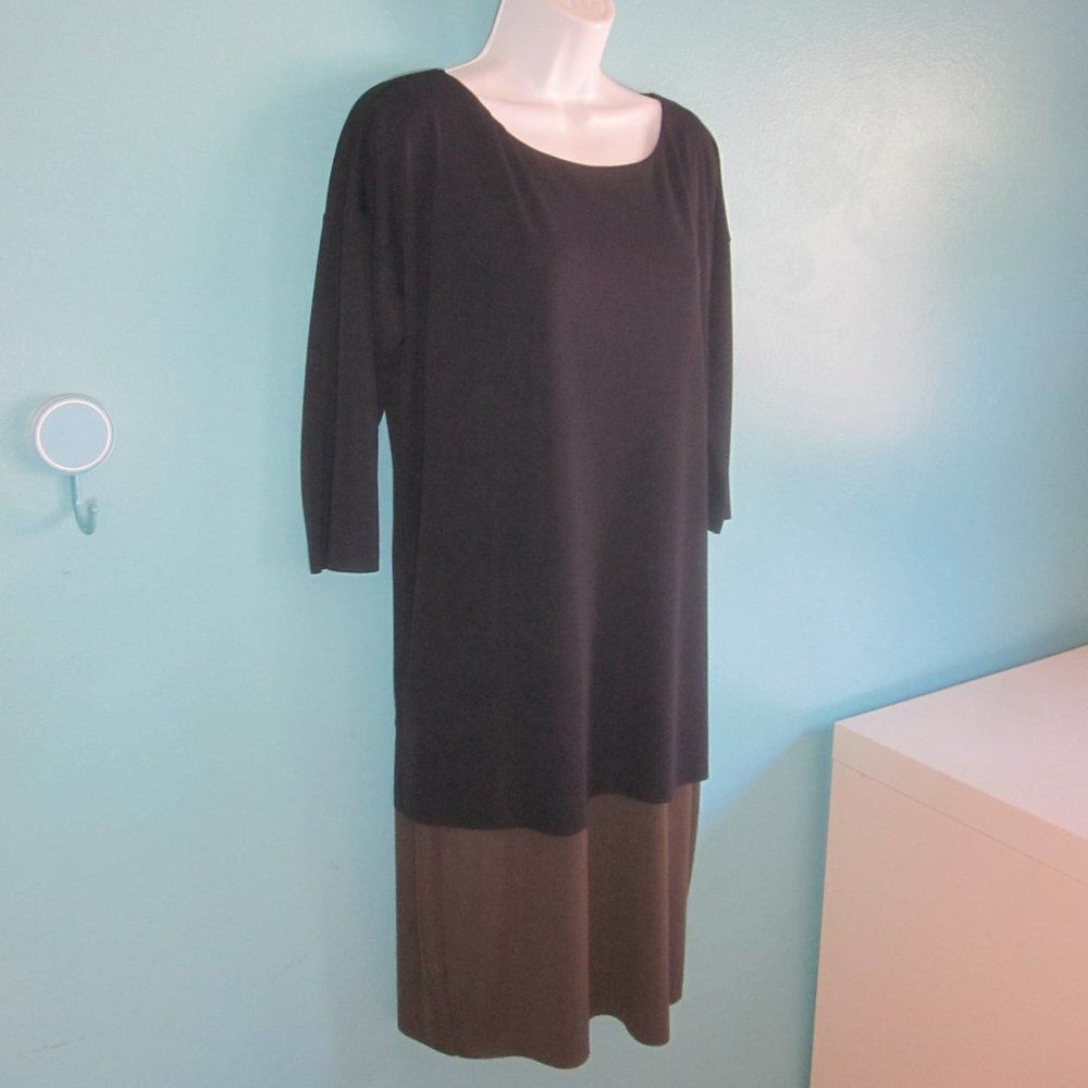 Bailey 44 Layered Dress Navy / Taupe Size L