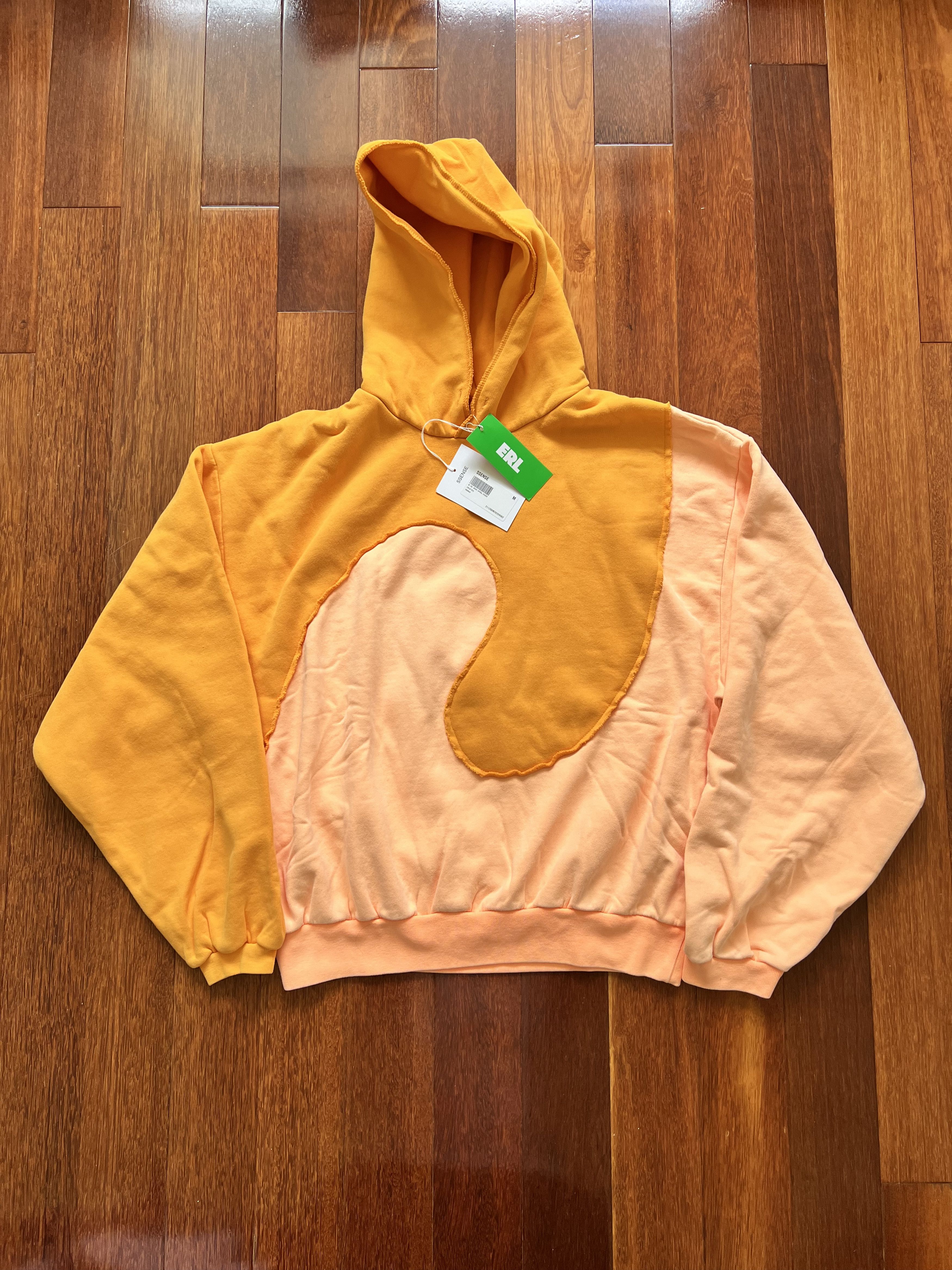 ERL 💚 SS21 ERL Orange Wave Swirl Hoodie Medium NEW Size US M / EU 48-50 / 2 - 1 Thumbnail