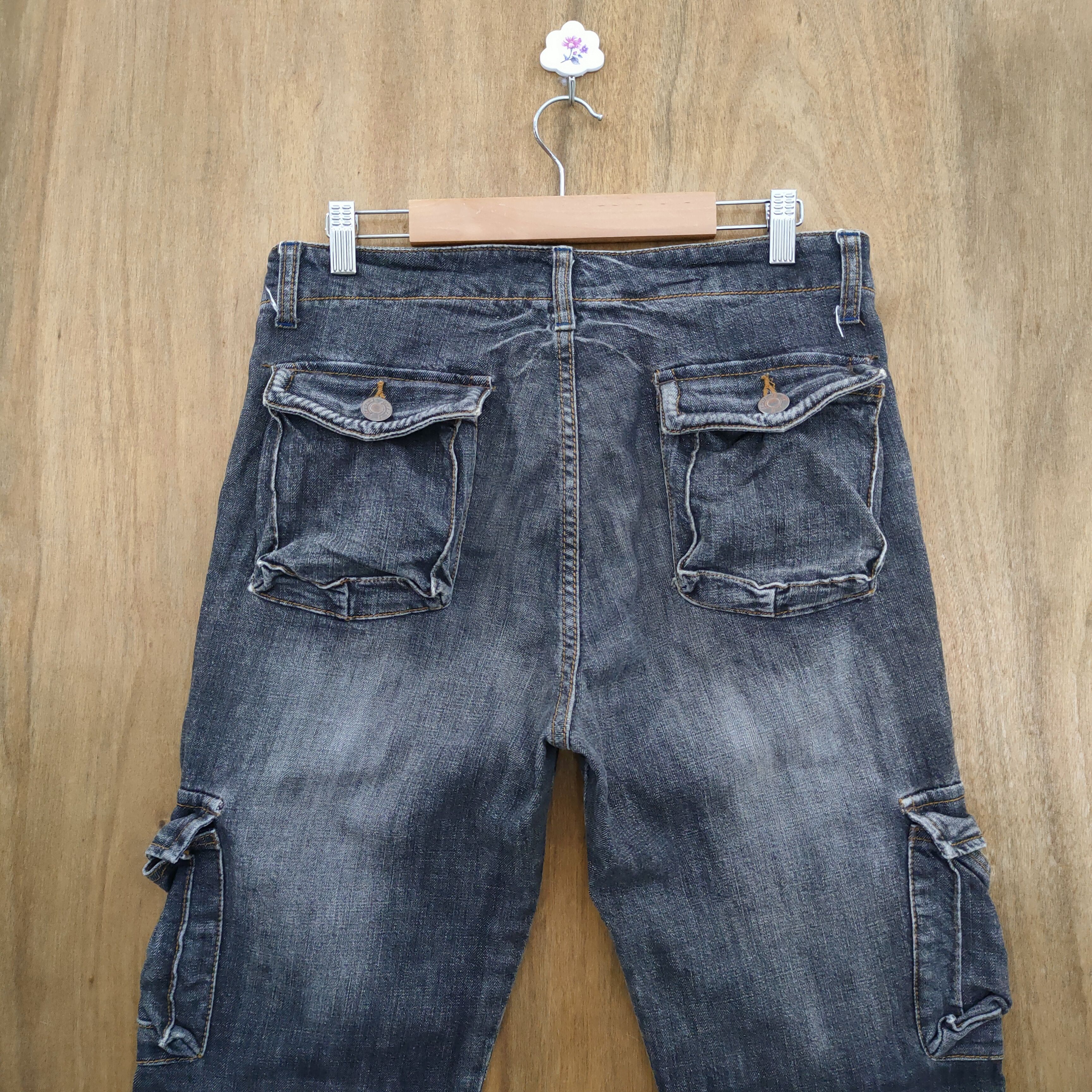 Global Work VINTAGE GLOBAL WORK FADED BLACK CARGO PANTS Size US 30 / EU 46 - 9 Thumbnail