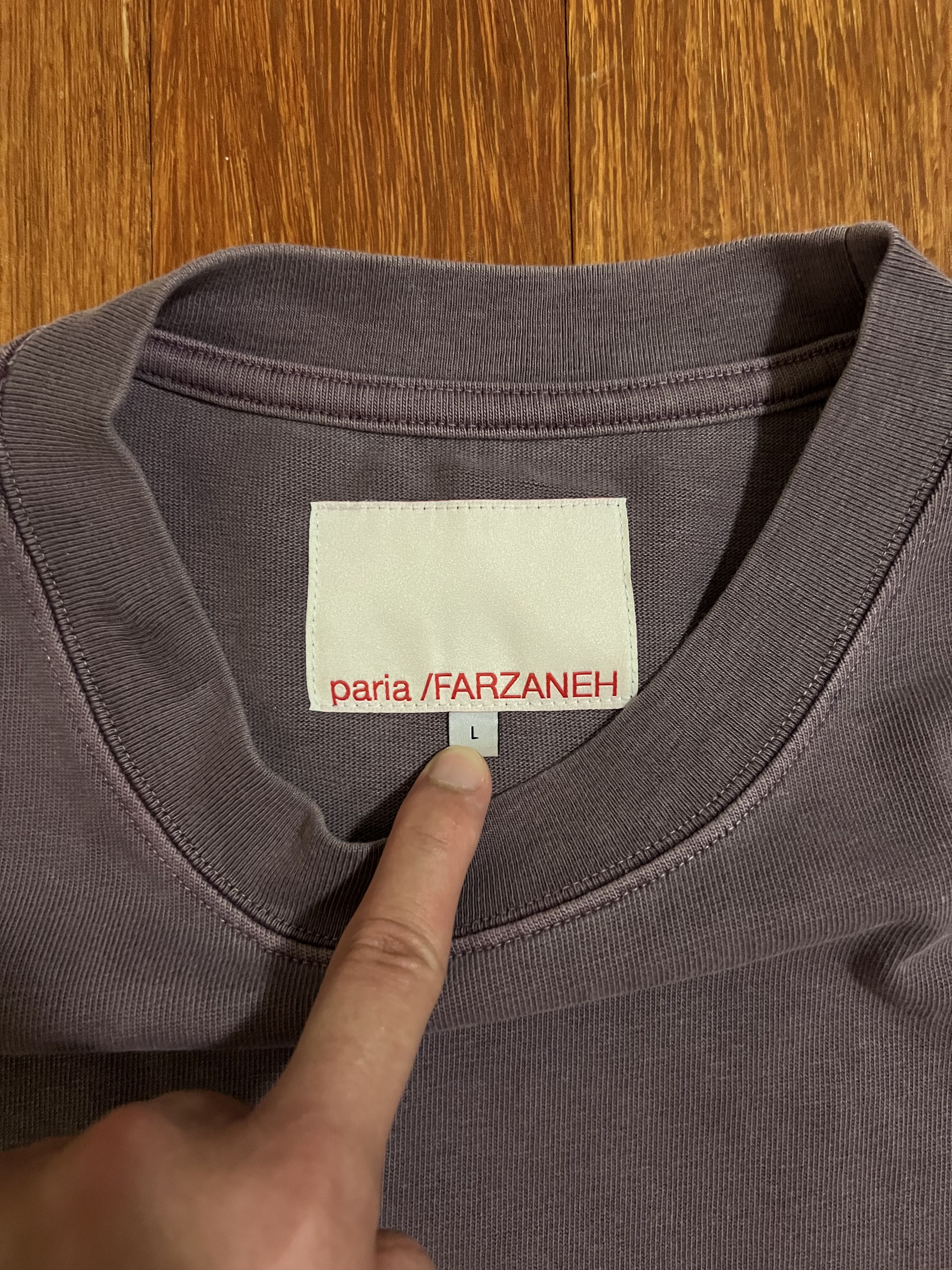 Paria Farzaneh 💚 SS21 Paria Farzaneh x Trading Places Records Purple Tee Size US L / EU 52-54 / 3 - 6 Thumbnail