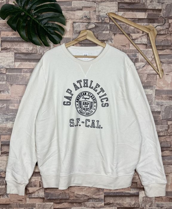 Embroidered gap logo crewneck pullover hot sale
