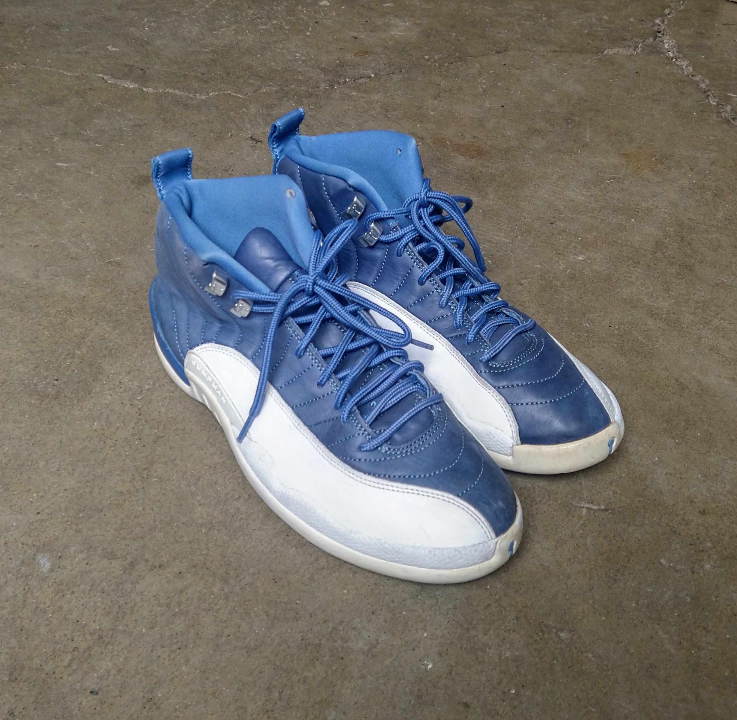 image of Jordan Nike Air Jordan 12 Retro Indigo Size 10 Blue 130690-404 Shoes in Blue/White, Men's