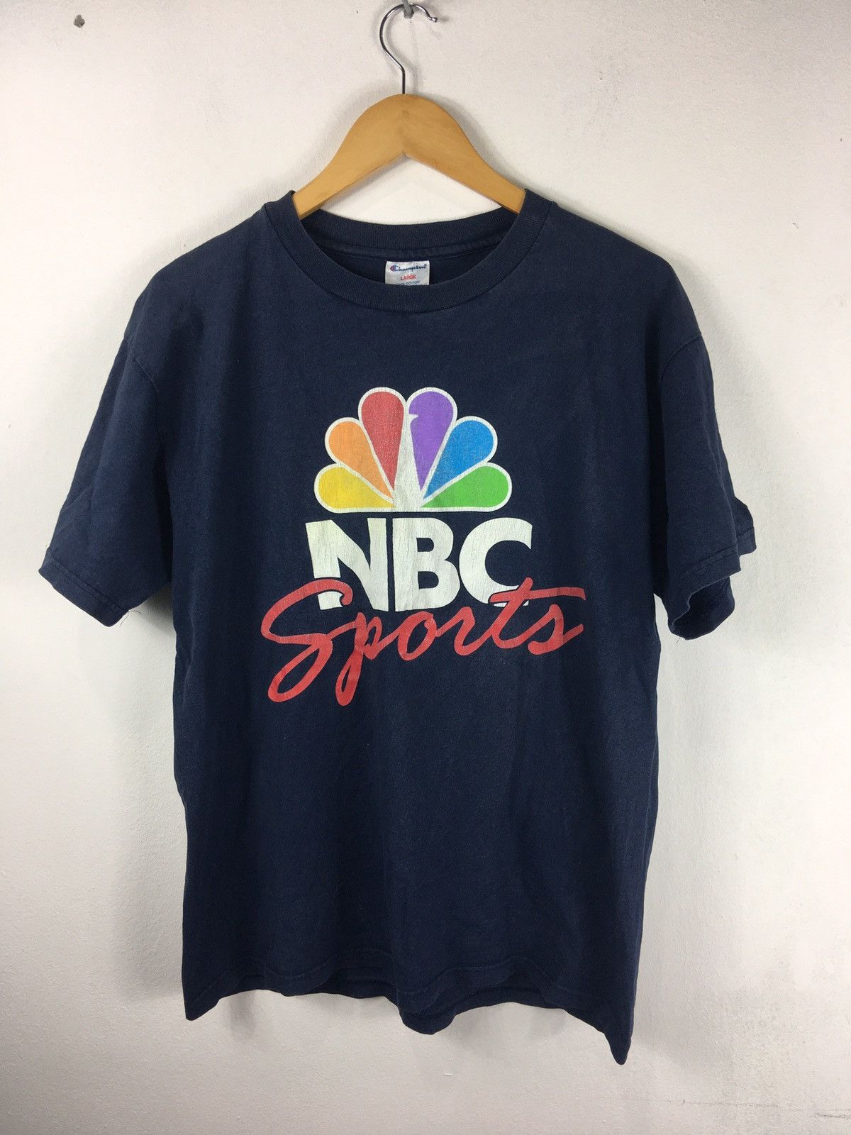 Vintage Vintage 90s NBC Sports Champions Big logo shirt Size US L / EU 52-54 / 3 - 6 Thumbnail