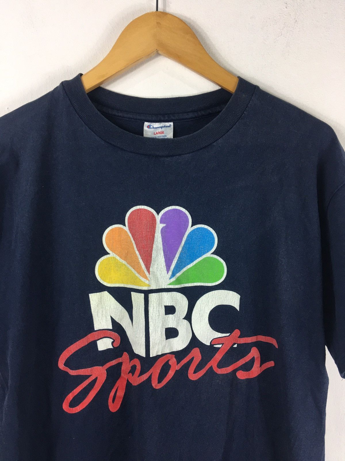 Vintage Vintage 90s NBC Sports Champions Big logo shirt Size US L / EU 52-54 / 3 - 3 Thumbnail