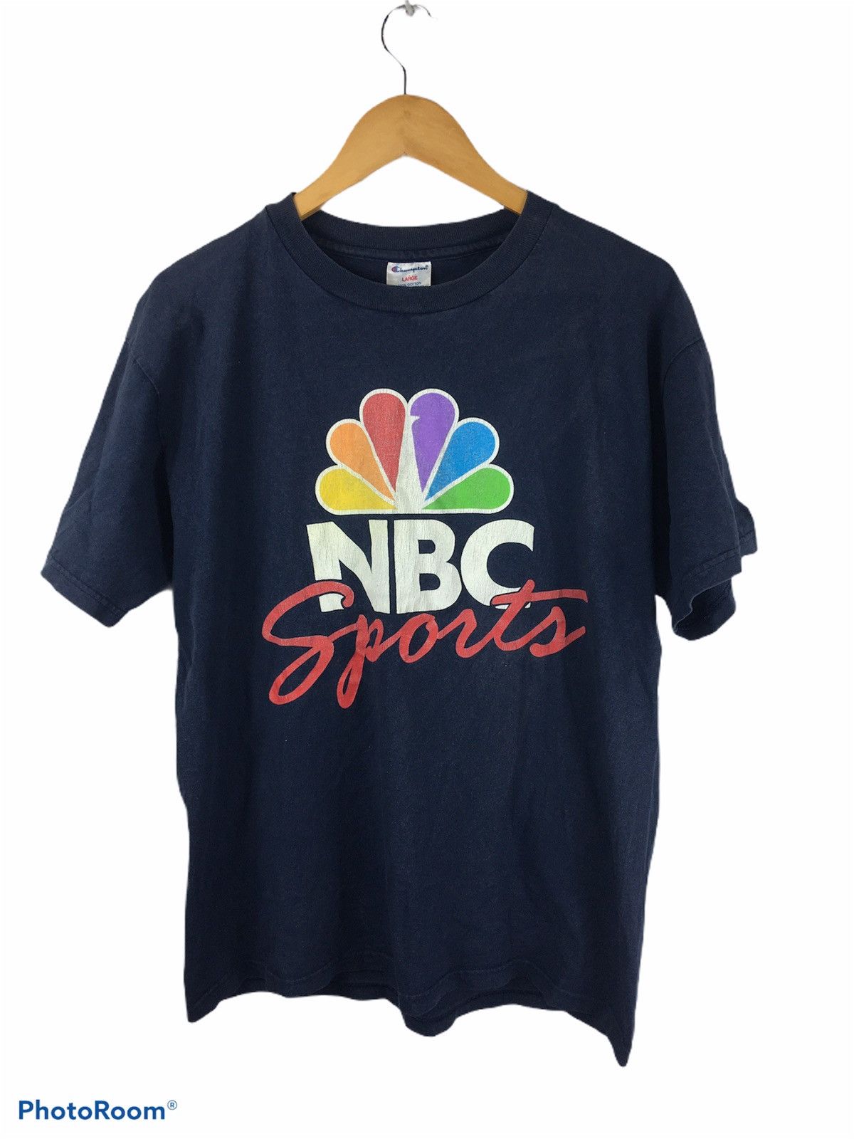 Vintage Vintage 90s NBC Sports Champions Big logo shirt Size US L / EU 52-54 / 3 - 1 Thumbnail
