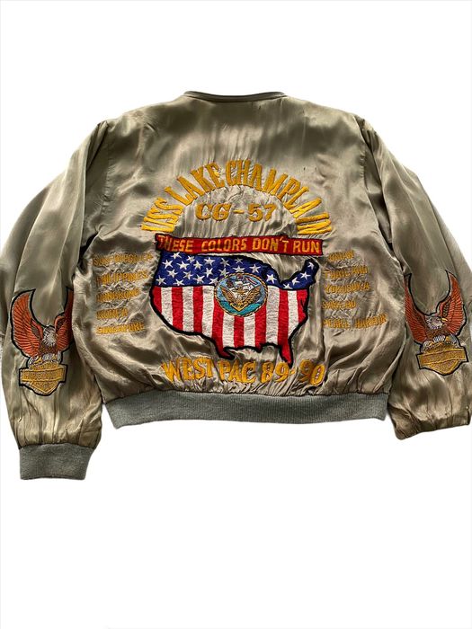 Vintage Vintage Jacket embroidery Harley Davidson 89-90 tour | Grailed