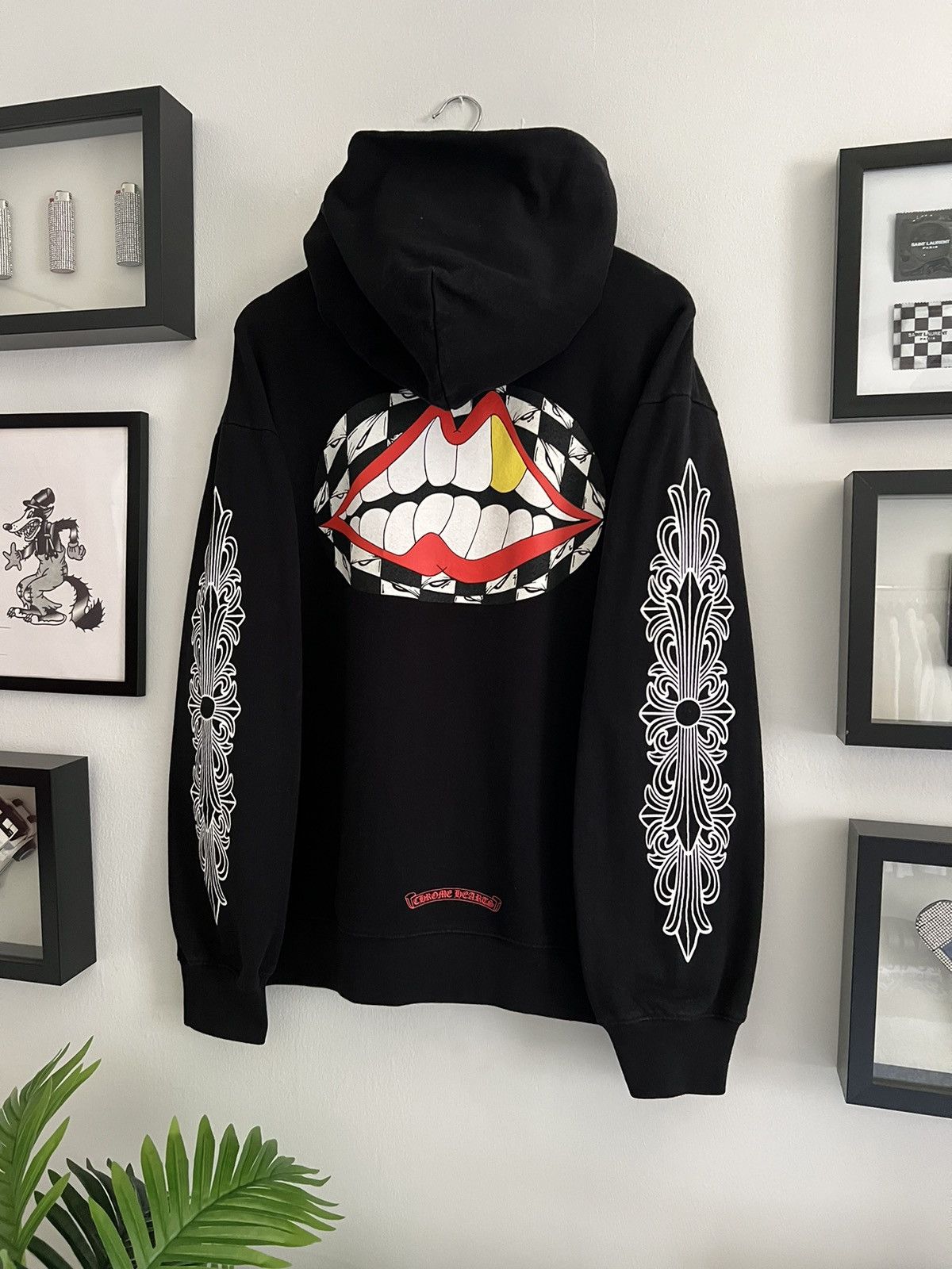 パーカー・フーディ Chrome Hearts Matty Boy Flower Chomper Hoodie Black Chrome Hearts Matty Boy Flower Chomper Hoodie-Black - Rover
