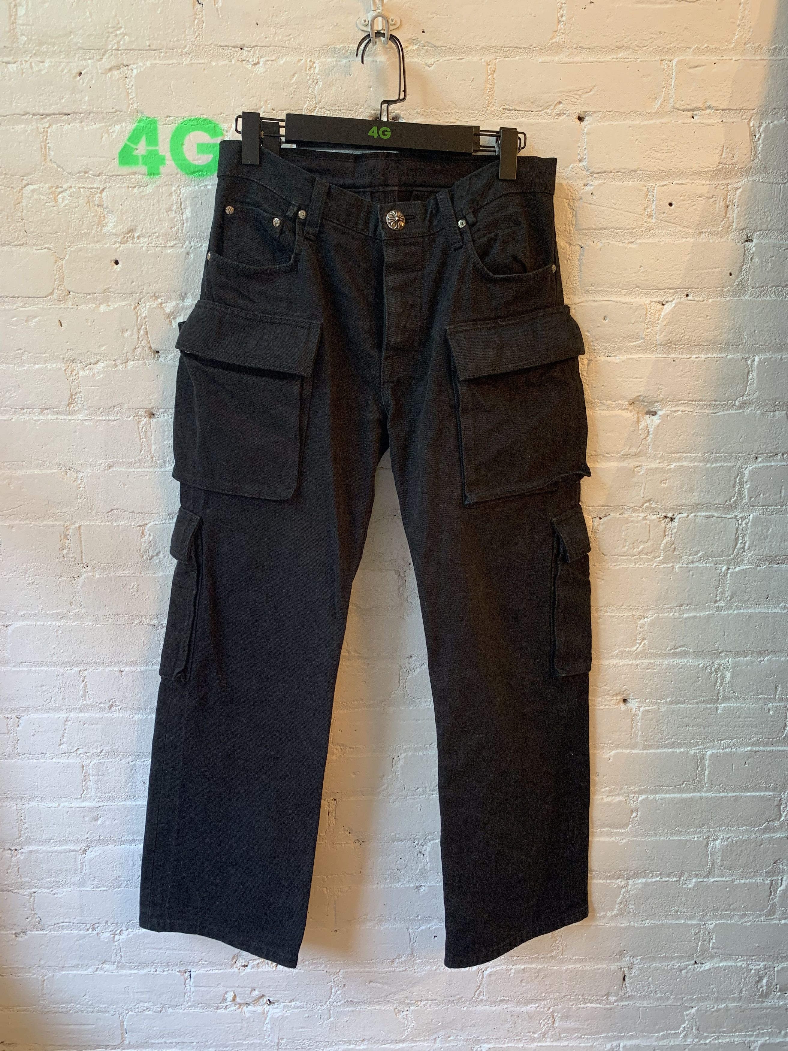 Chrome Hearts CHROME HEARTS 9PKT BAGGY VINTAGE BLACK JEANS | Grailed