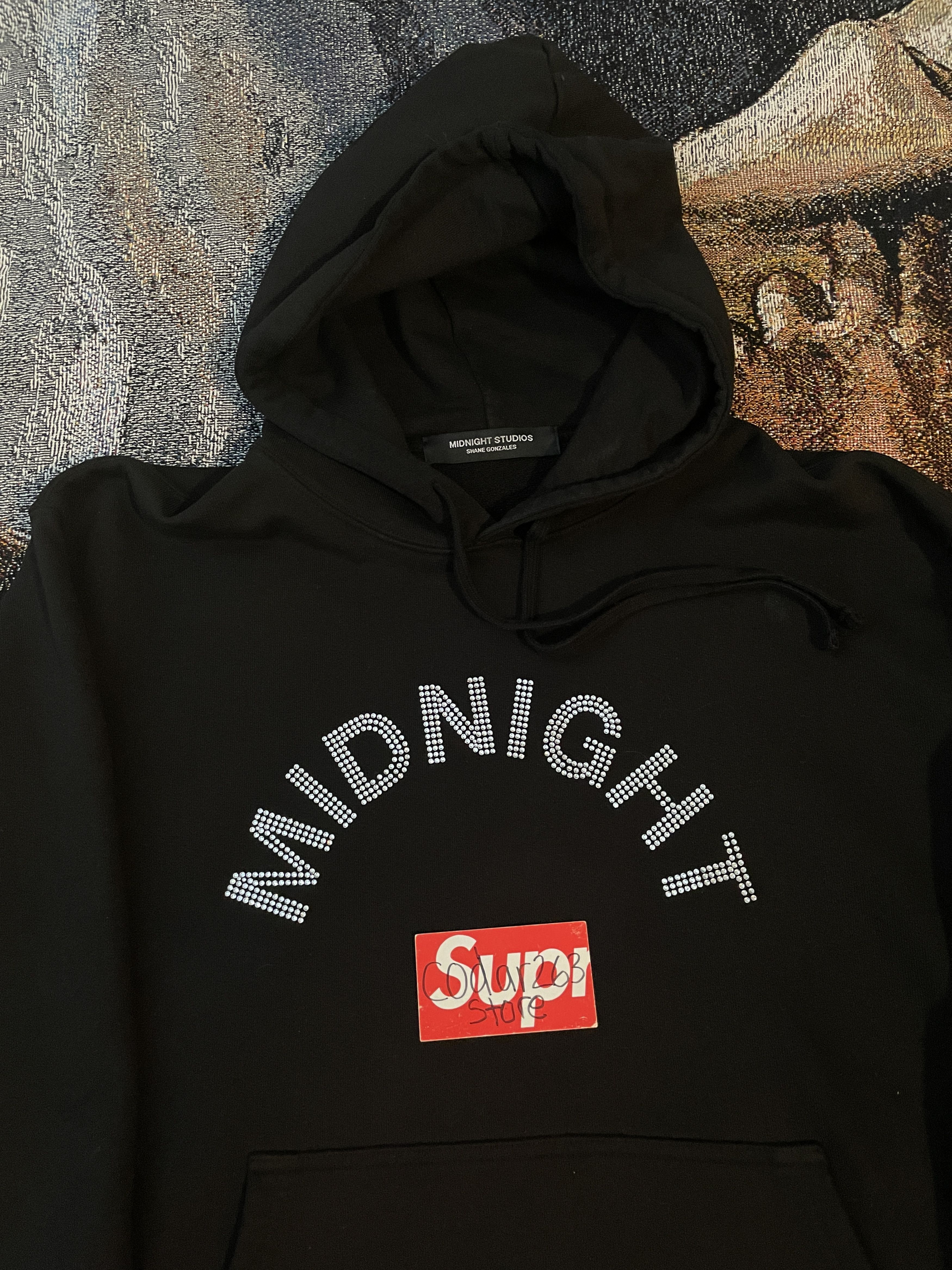 Midnight Studios Swarovski Crystal Rhinestone Hoodie - Midnight Studios Rave Size US M / EU 48-50 / 2 - 3 Thumbnail