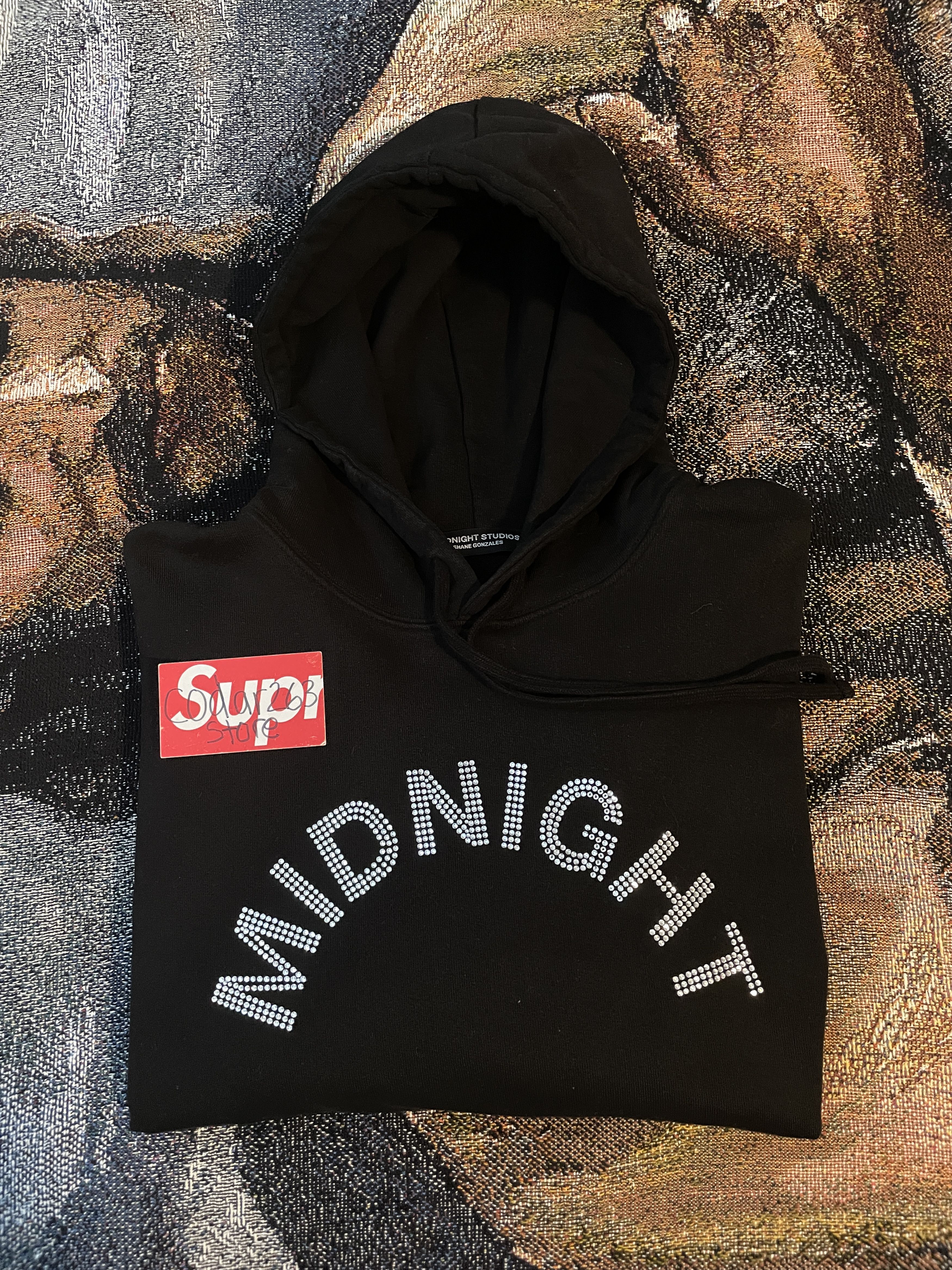 Black Swarovski Crystal Hoodie Swarovski Crystal Rhinestone Hoodie