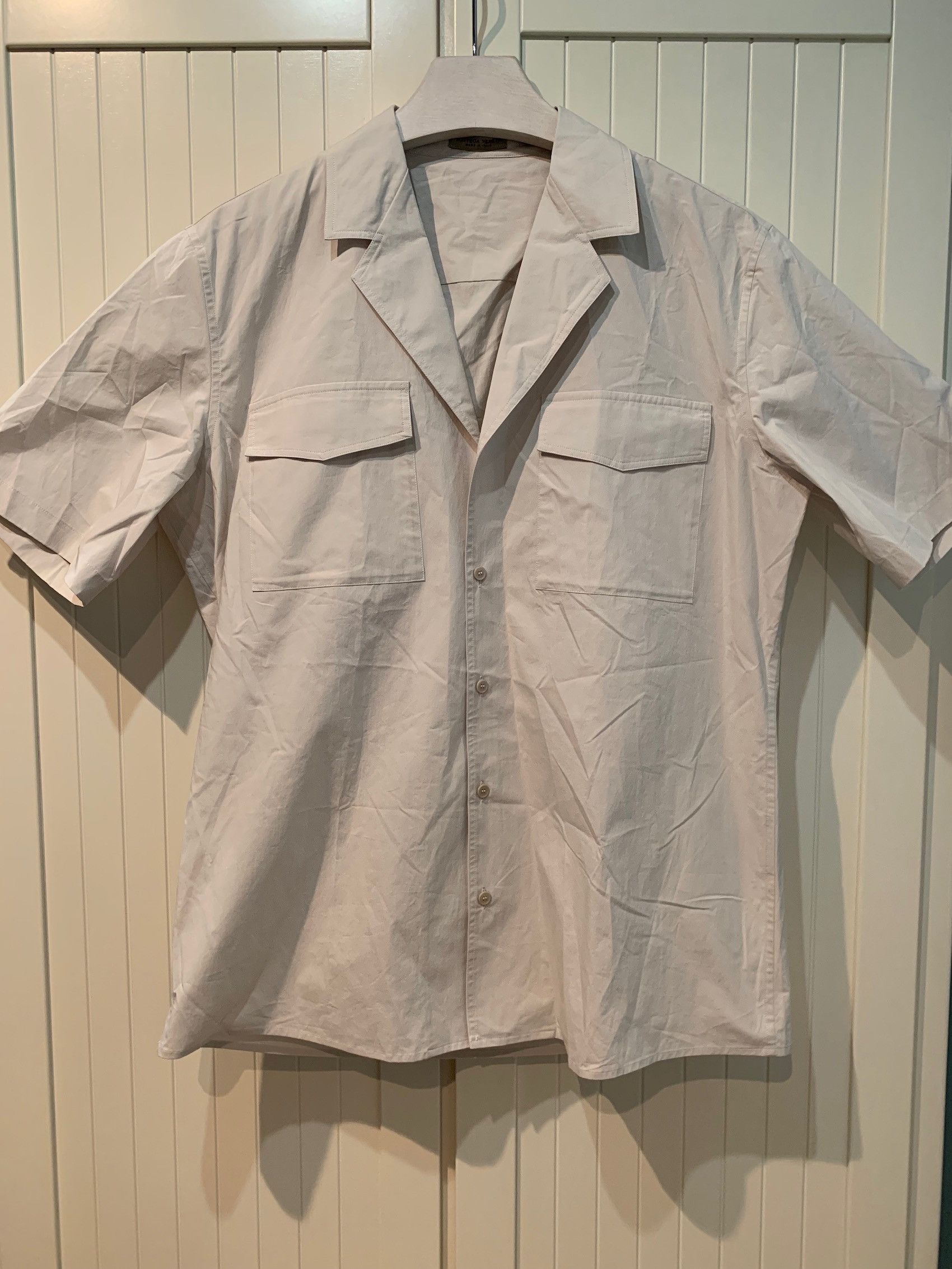 image of Bottega Veneta Shirt Military in White, Men's (Size Large)