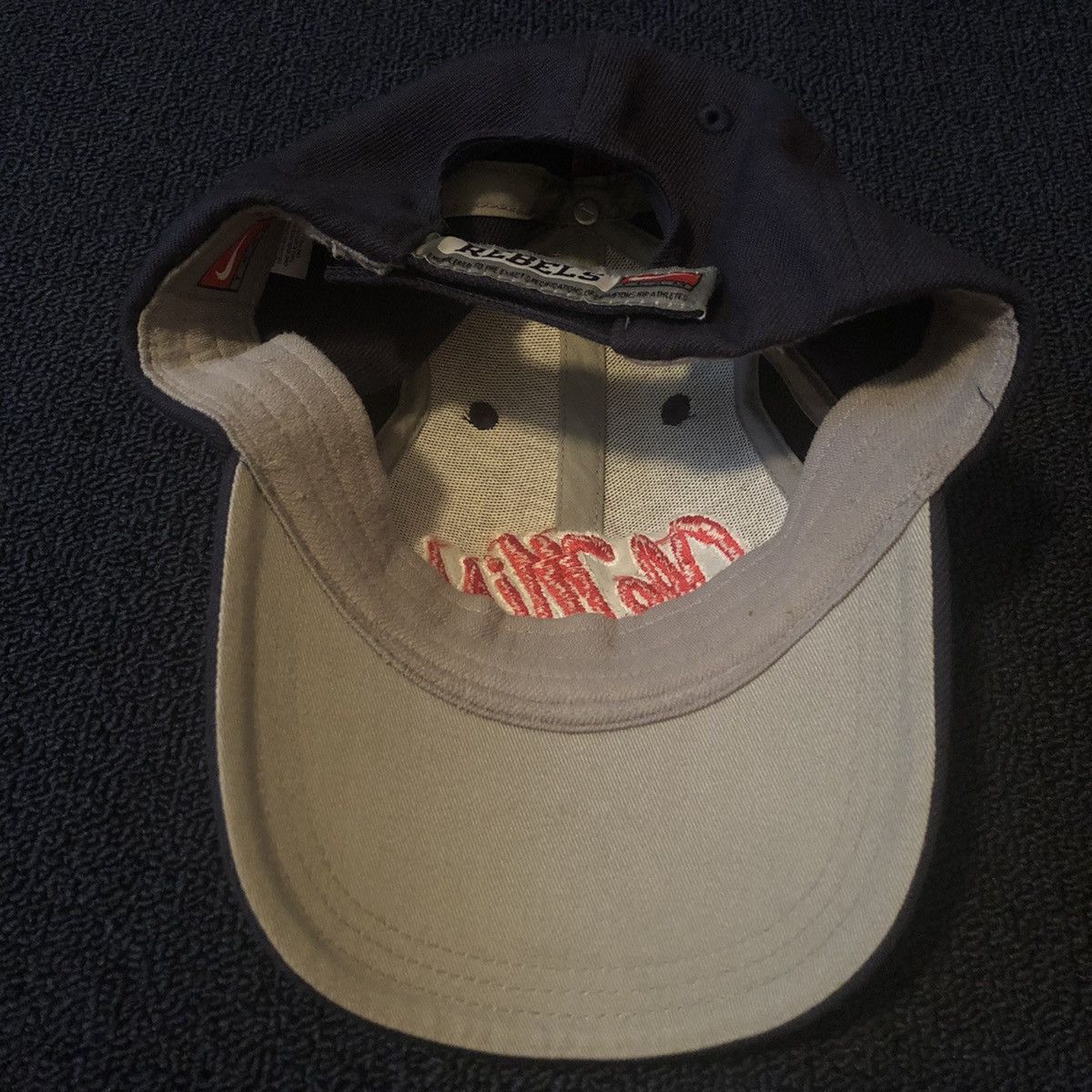 Nike Vintage Nike Team Ole Miss University Velcro Adjustable Hat Size ONE SIZE - 6 Thumbnail